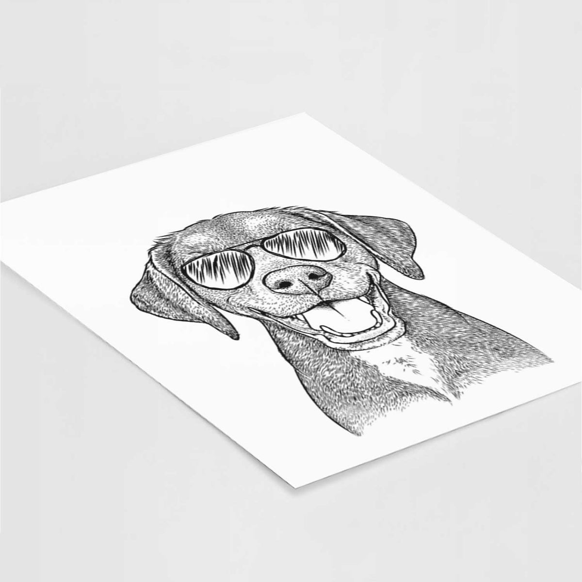 Beaver the Hound Mix Art Print