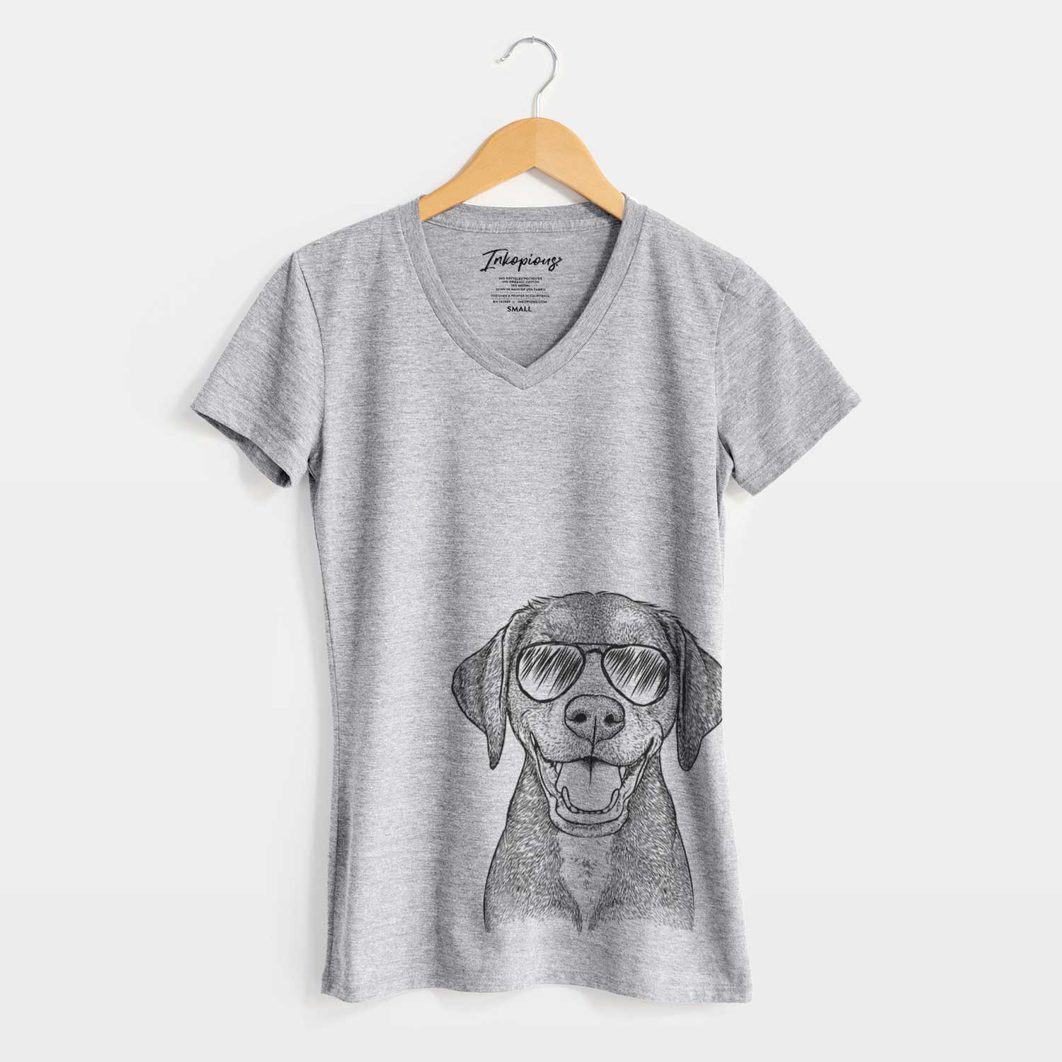 Aviator Beaver the Hound Mix - Women's V-neck Shirt