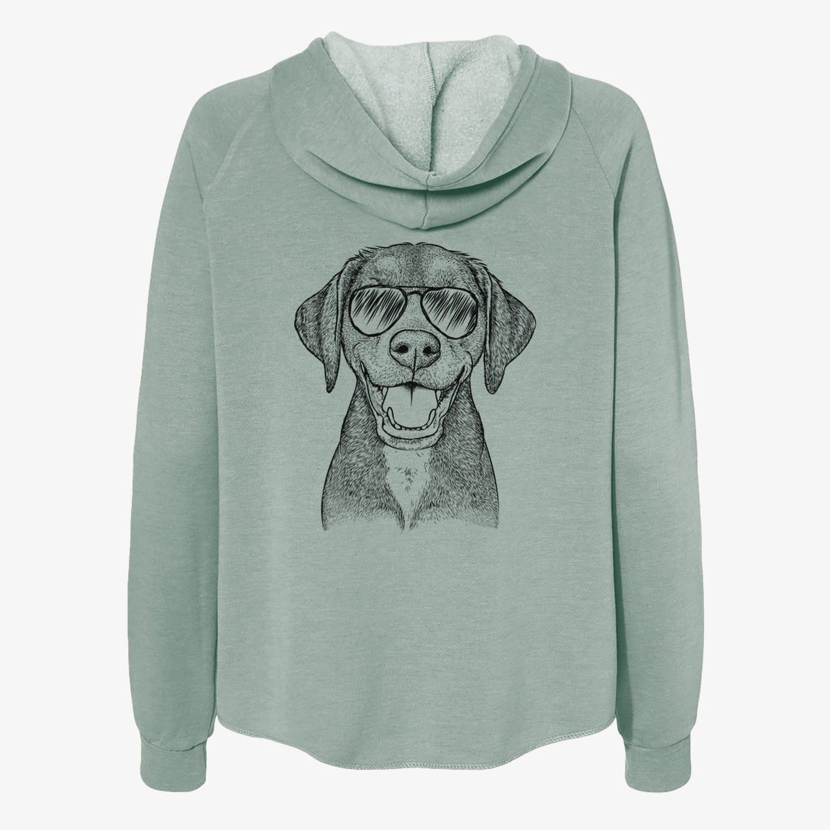 Beaver the Hound Mix - Women's Cali Wave Zip-Up Sweatshirt