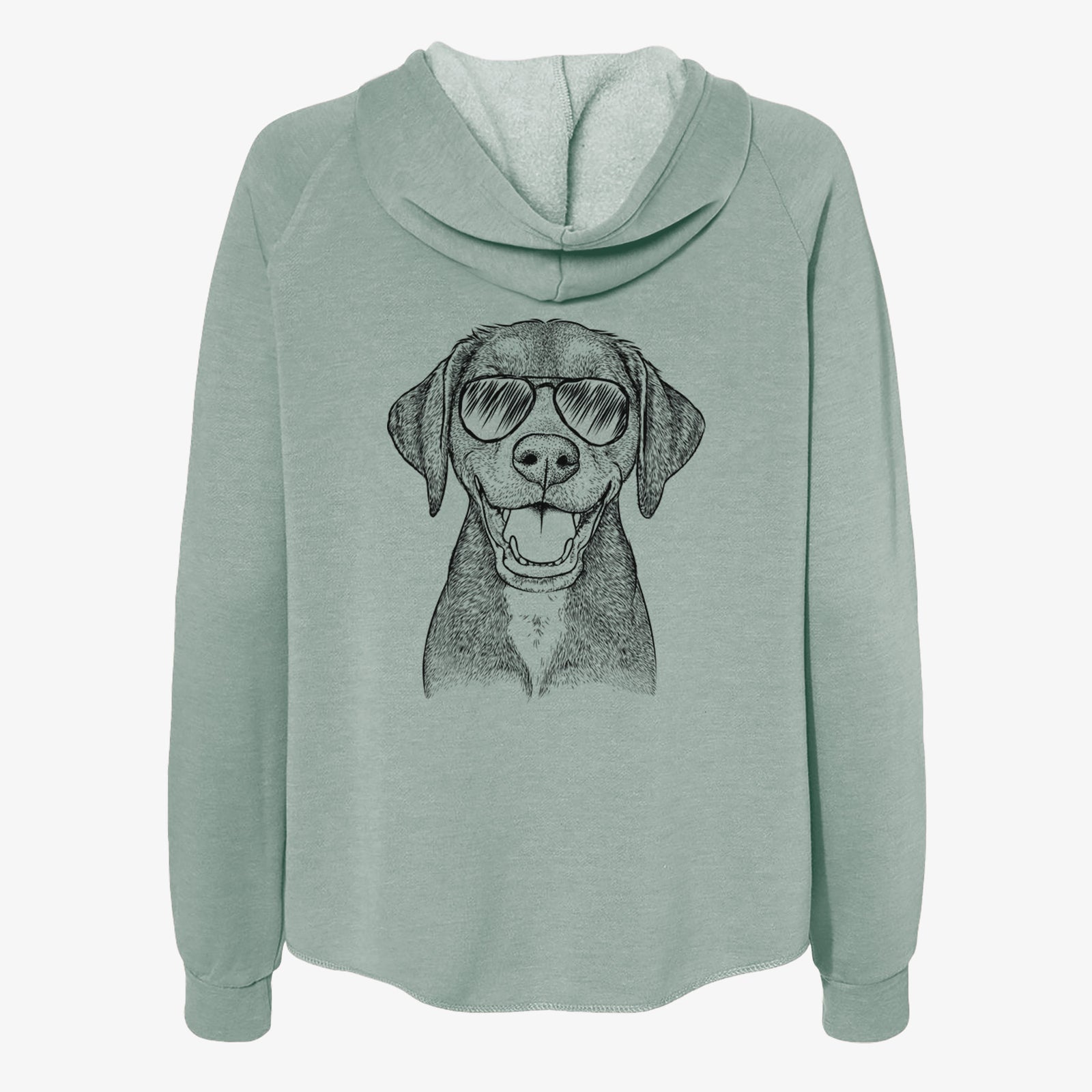 Beaver the Hound Mix - Women's Cali Wave Zip-Up Sweatshirt