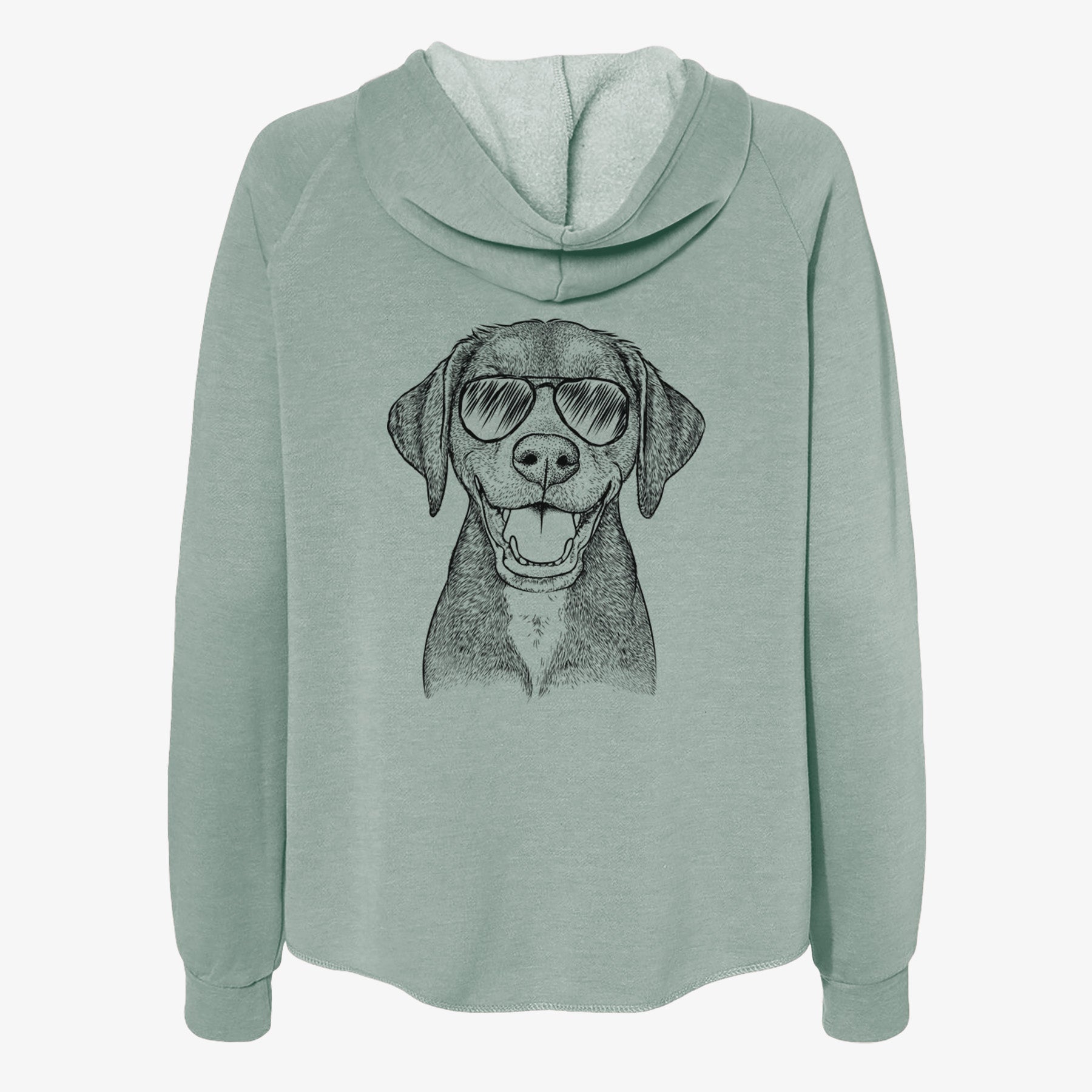 Beaver the Hound Mix - Women's Cali Wave Zip-Up Sweatshirt