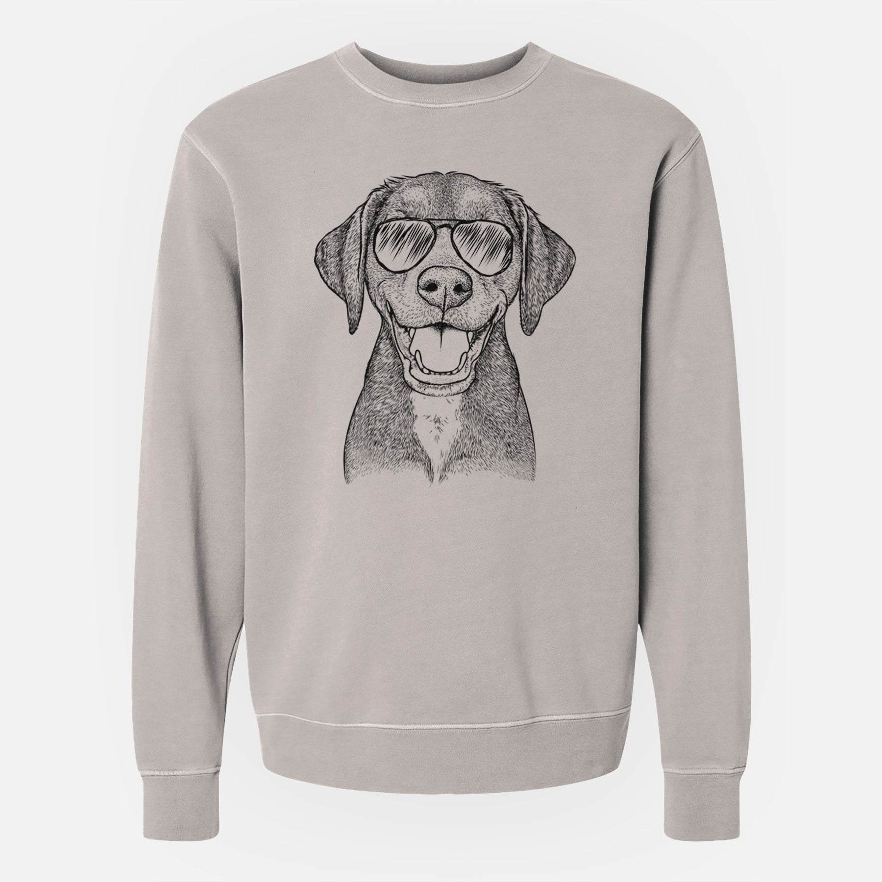 Aviator Beaver the Hound Mix - Unisex Pigment Dyed Crew Sweatshirt