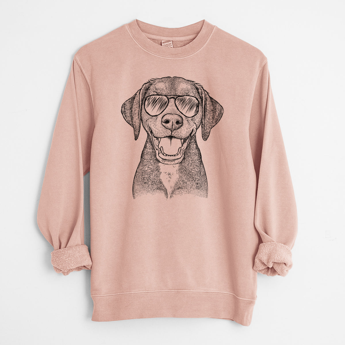 Aviator Beaver the Hound Mix - Unisex Pigment Dyed Crew Sweatshirt