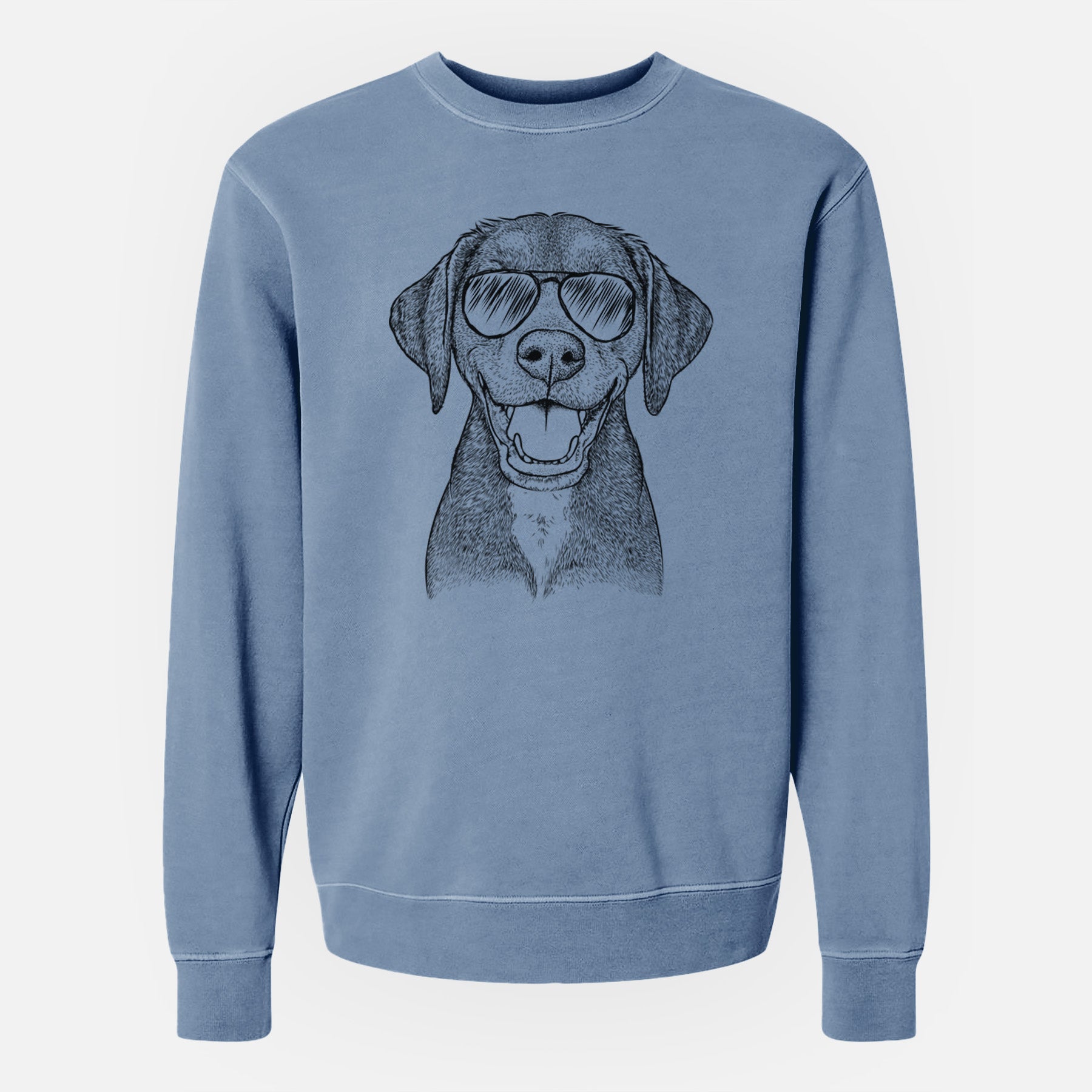 Aviator Beaver the Hound Mix - Unisex Pigment Dyed Crew Sweatshirt