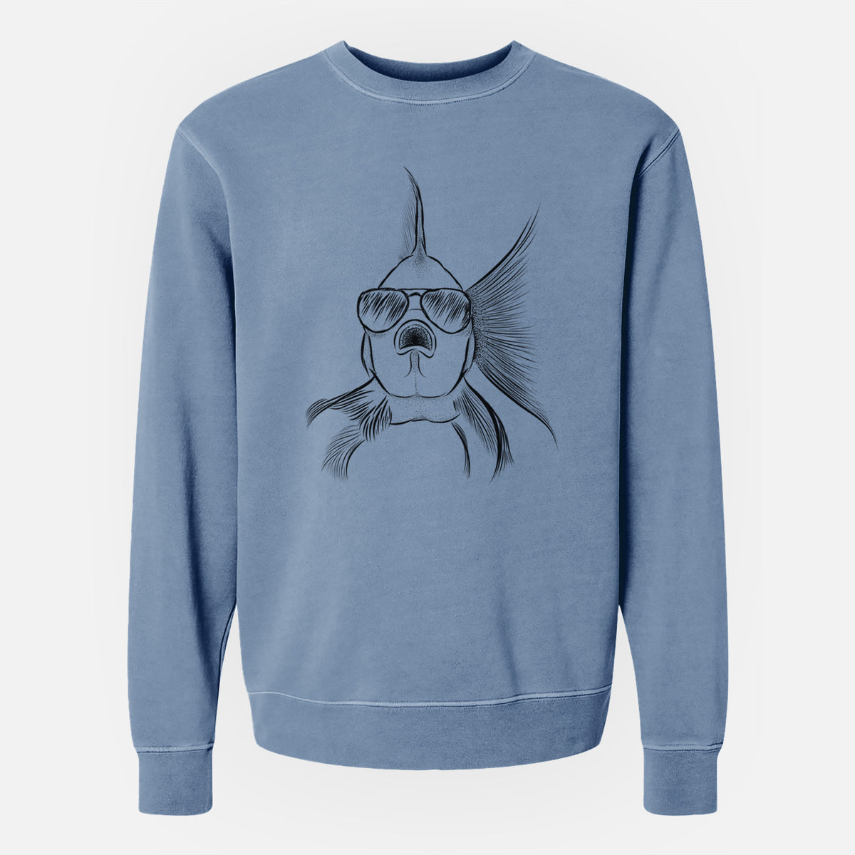 Aviator Beefcake the Goldfish - Unisex Pigment Dyed Crew Sweatshirt