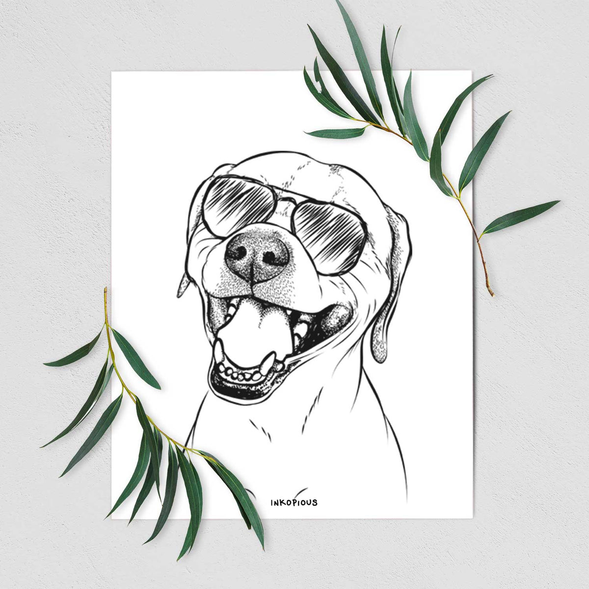 Beemer the Boxer Pitbull Terrier Mix Art Print