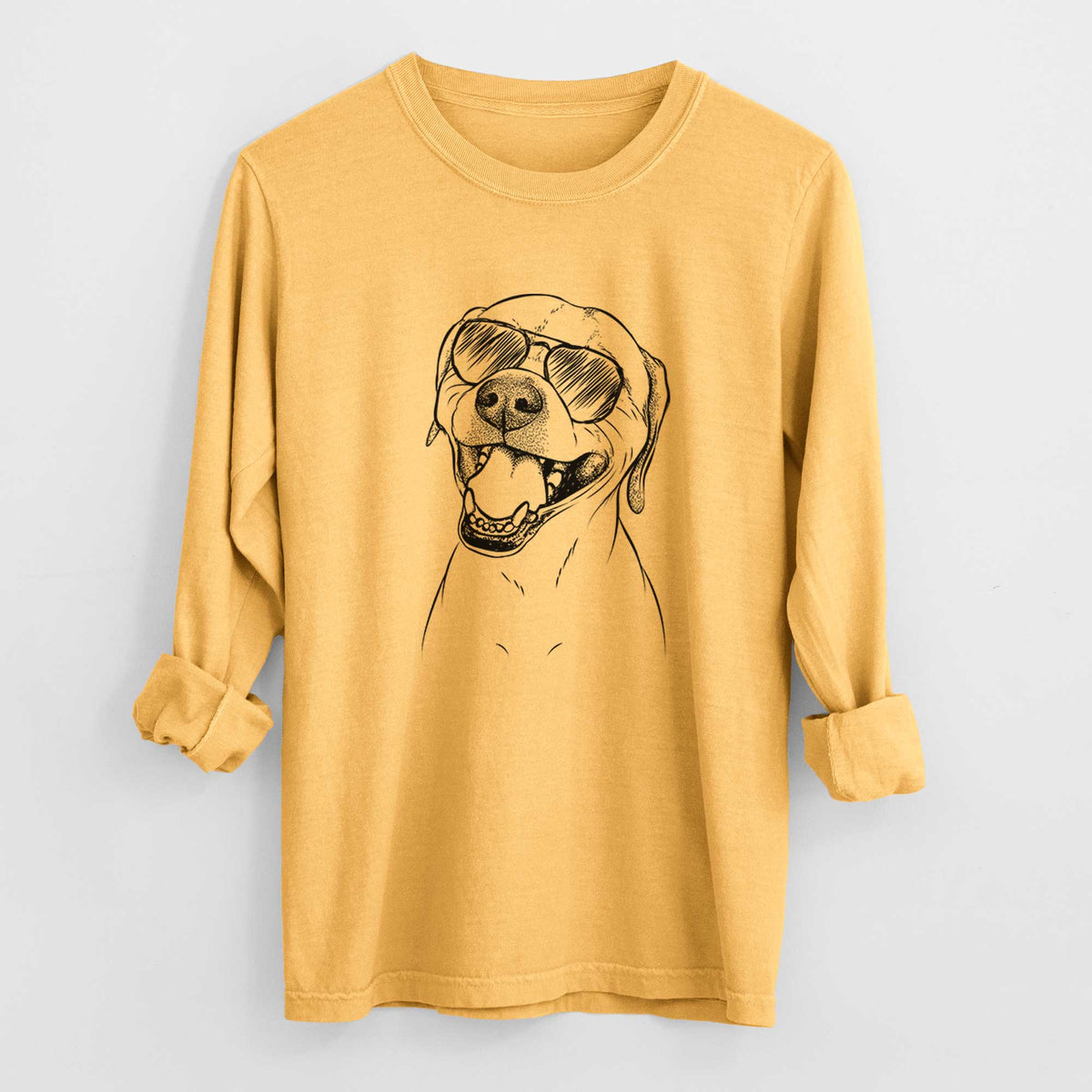 Aviators Beemer the Boxer Pitbull Terrier Mix - Heavyweight 100% Cotton Long Sleeve