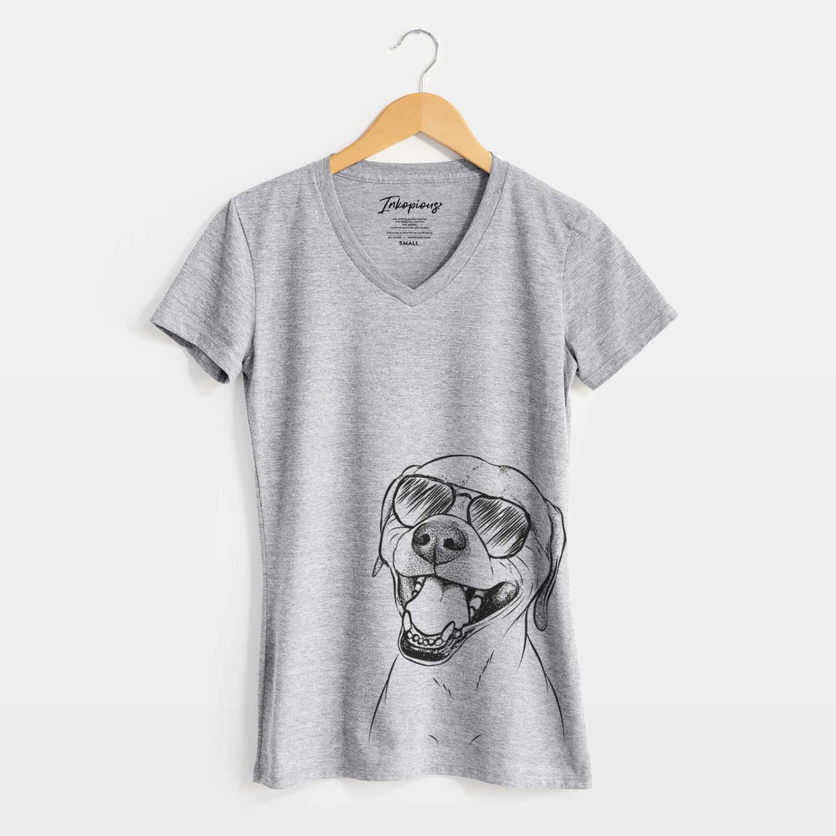 Aviator Beemer the Boxer Pitbull Terrier Mix - Women&#39;s V-neck Shirt