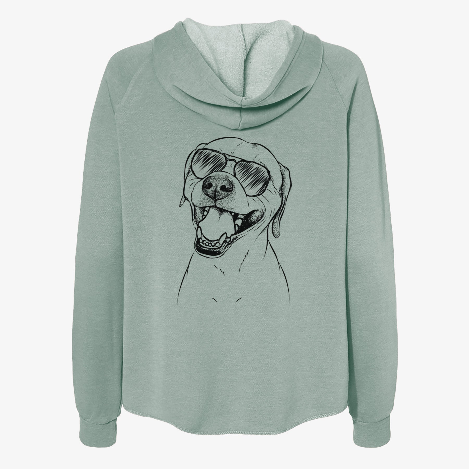 Beemer the Boxer Pitbull Terrier Mix - Women's Cali Wave Zip-Up Sweatshirt