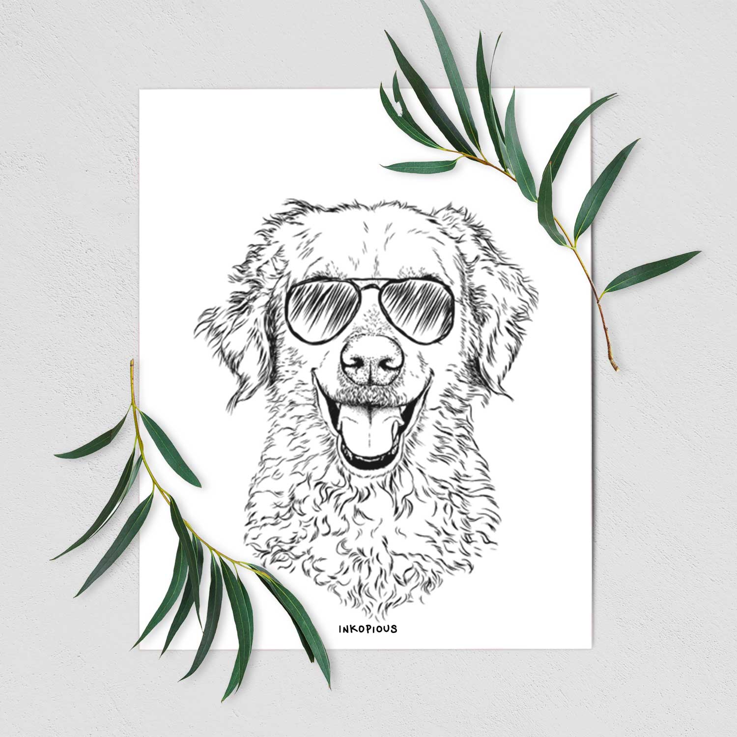 Bella Bean the Goldendoodle Art Print