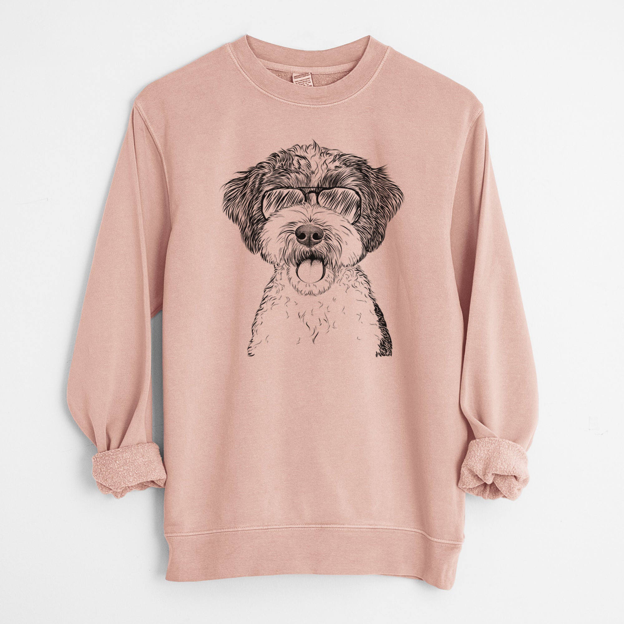 Aviator Bella the Cockapoo - Unisex Pigment Dyed Crew Sweatshirt