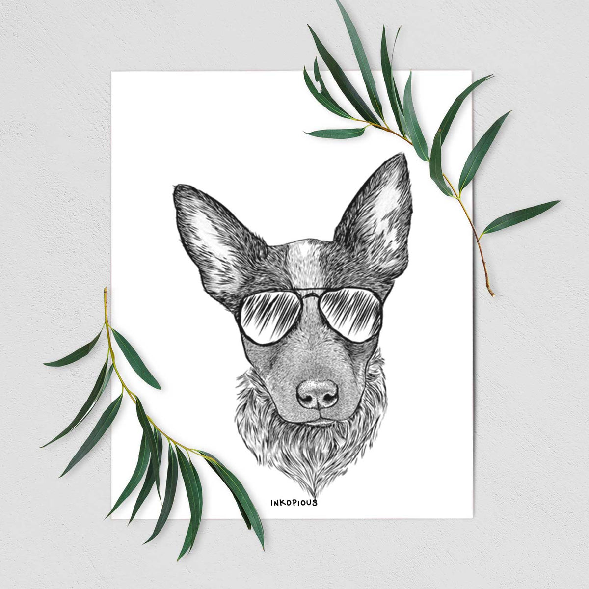Bella the Blue Heeler Puppy Art Print