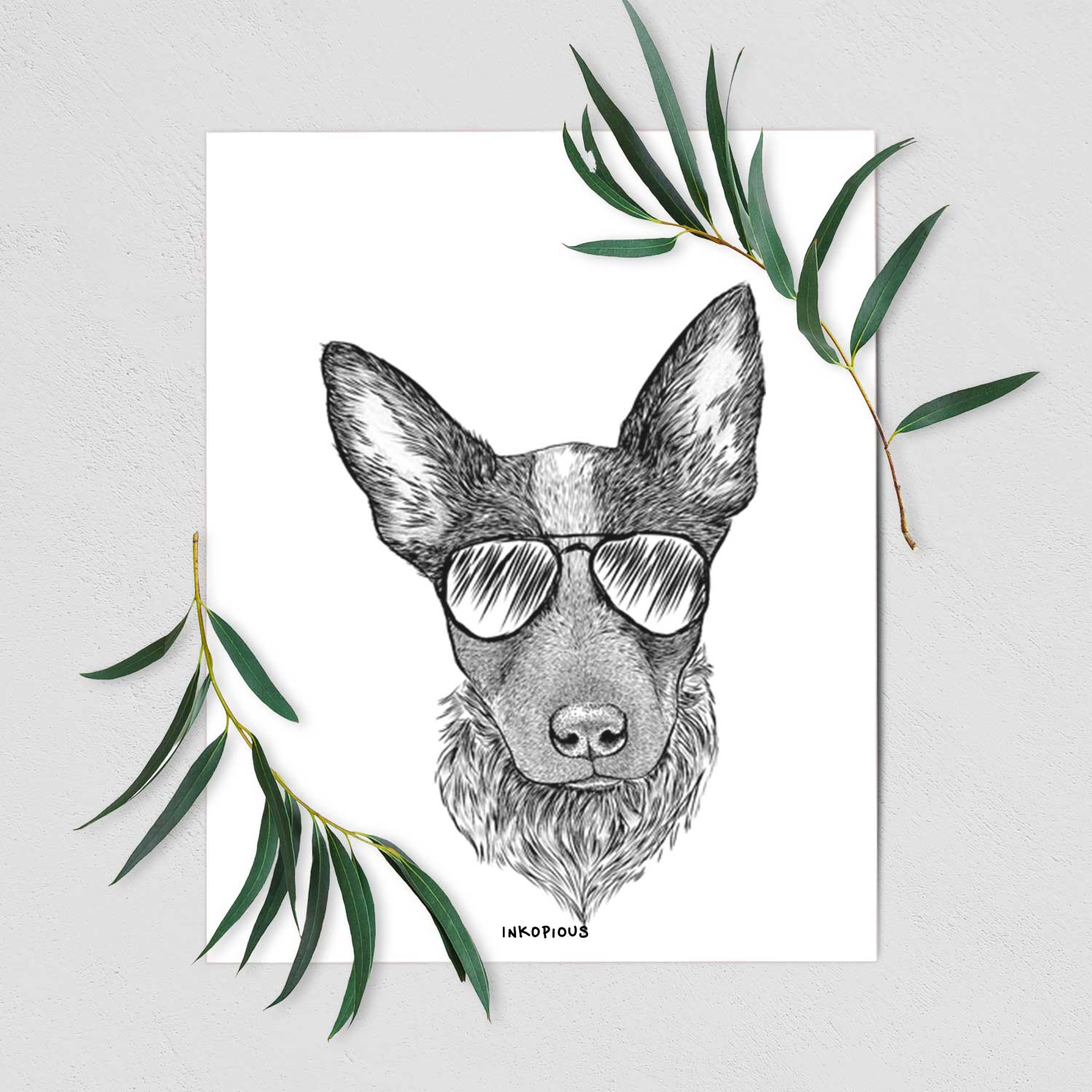 Bella the Blue Heeler Puppy Art Print