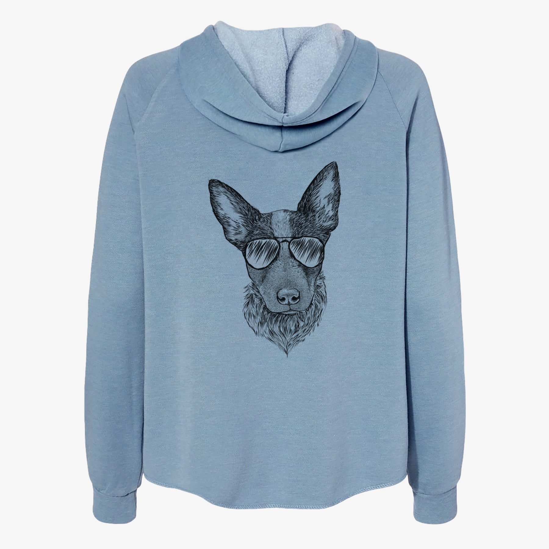 Bella the Blue Heeler Puppy - Women's Cali Wave Zip-Up Sweatshirt