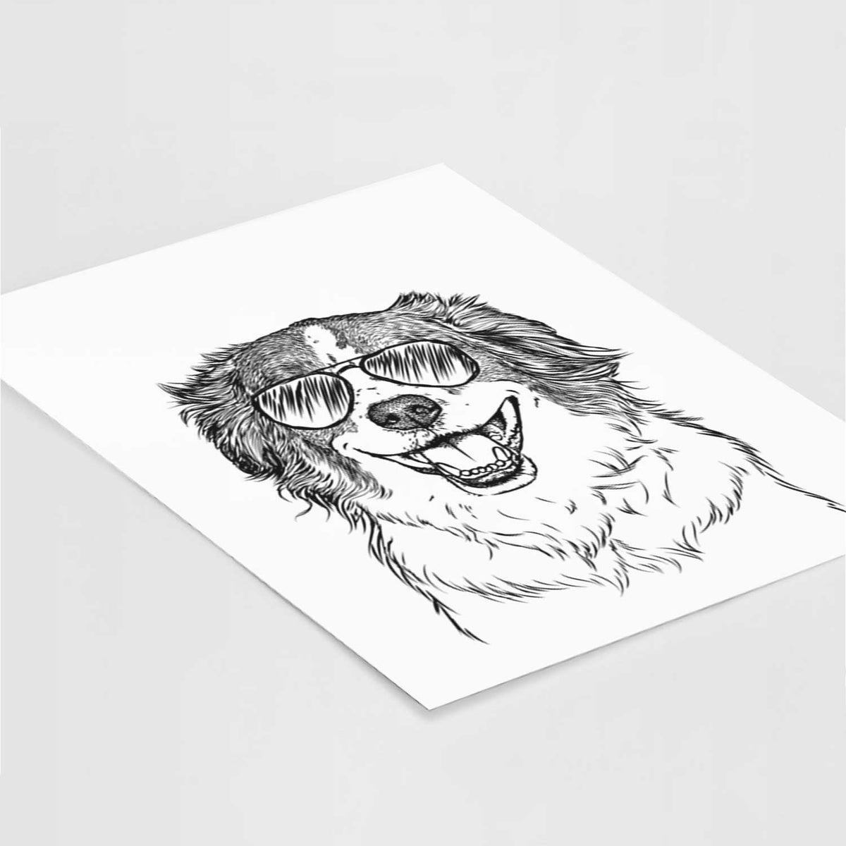 Belle the Australian Shepherd Mix Art Print