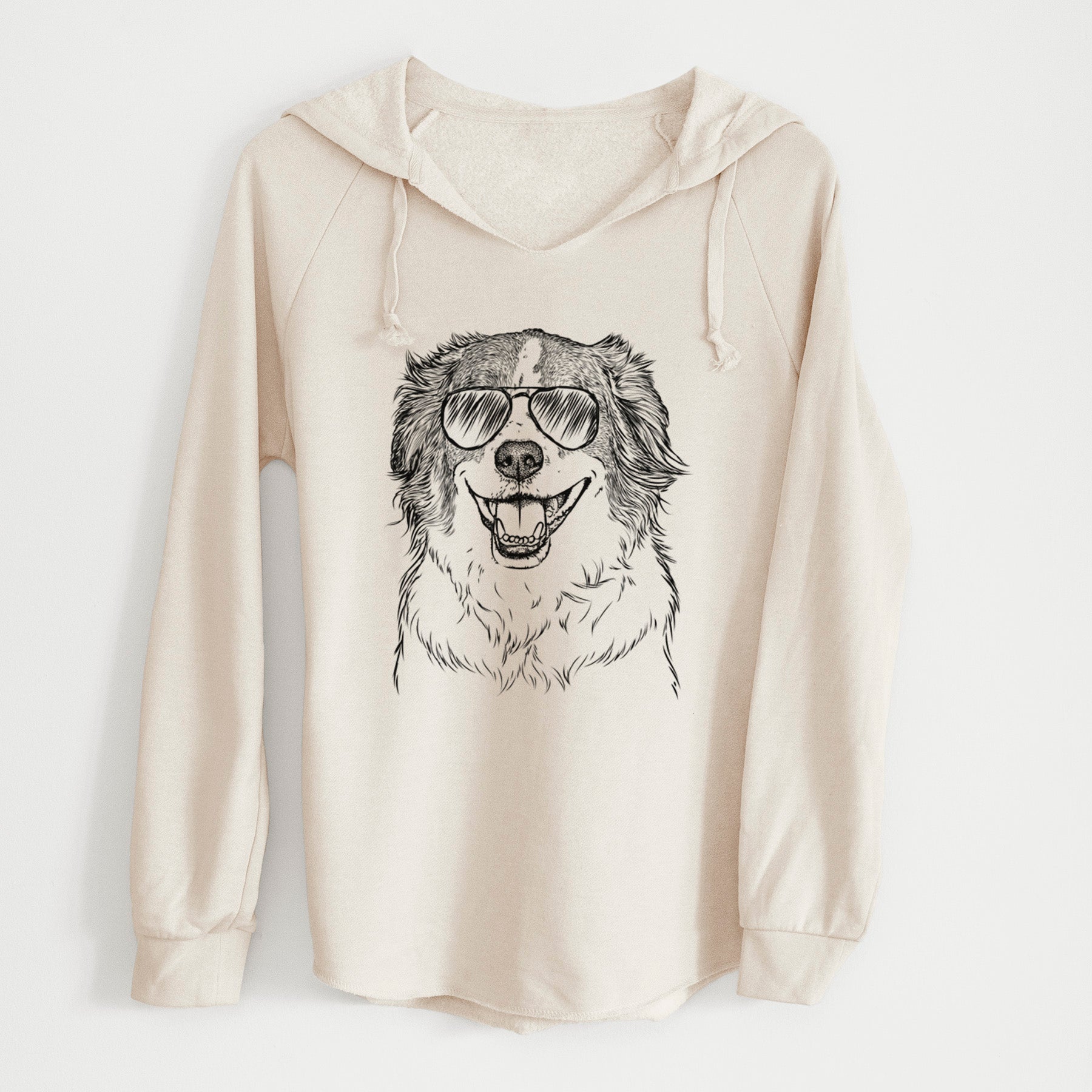 Aviator Belle the Australian Shepherd Mix - Cali Wave Hooded Sweatshirt