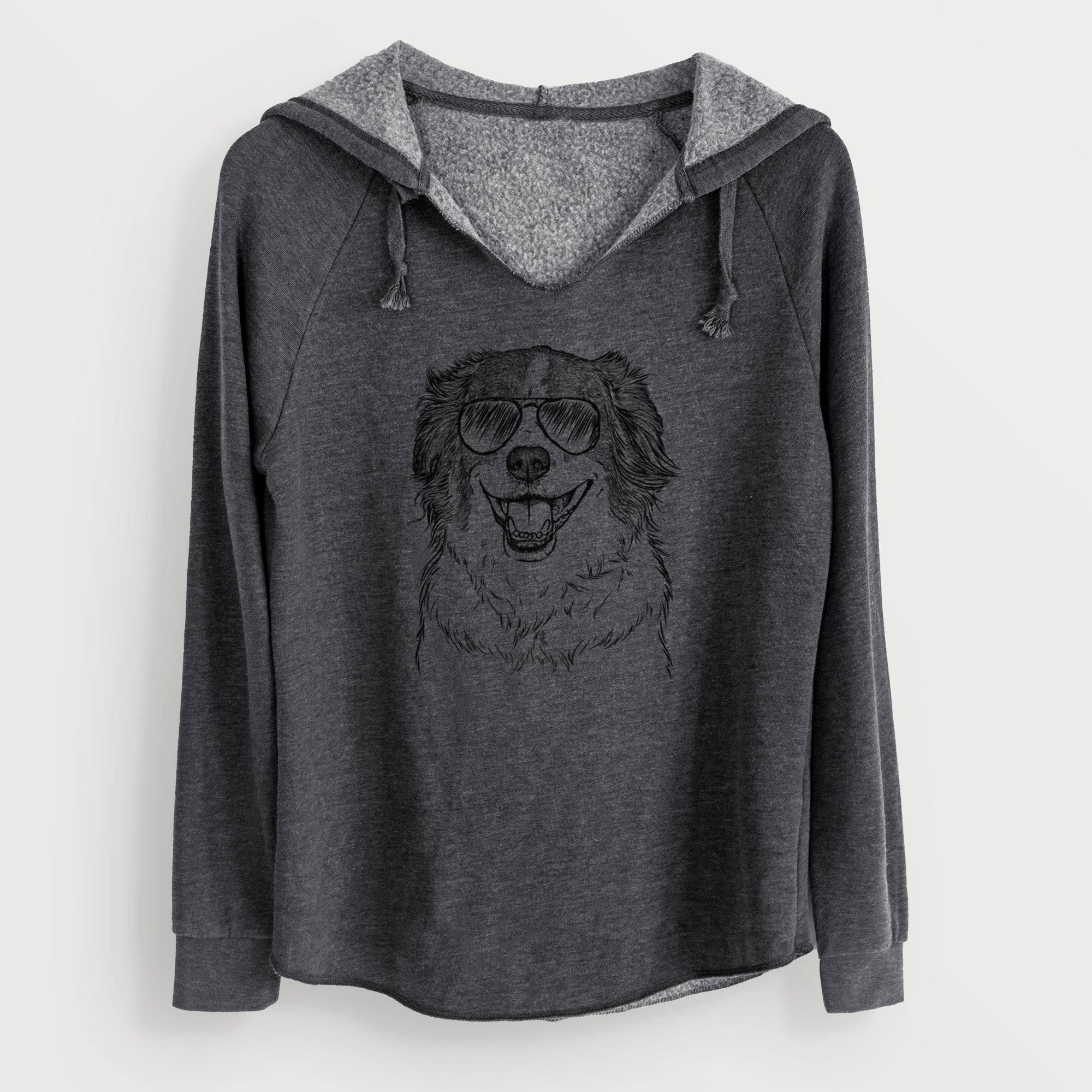 Aviator Belle the Australian Shepherd Mix - Cali Wave Hooded Sweatshirt