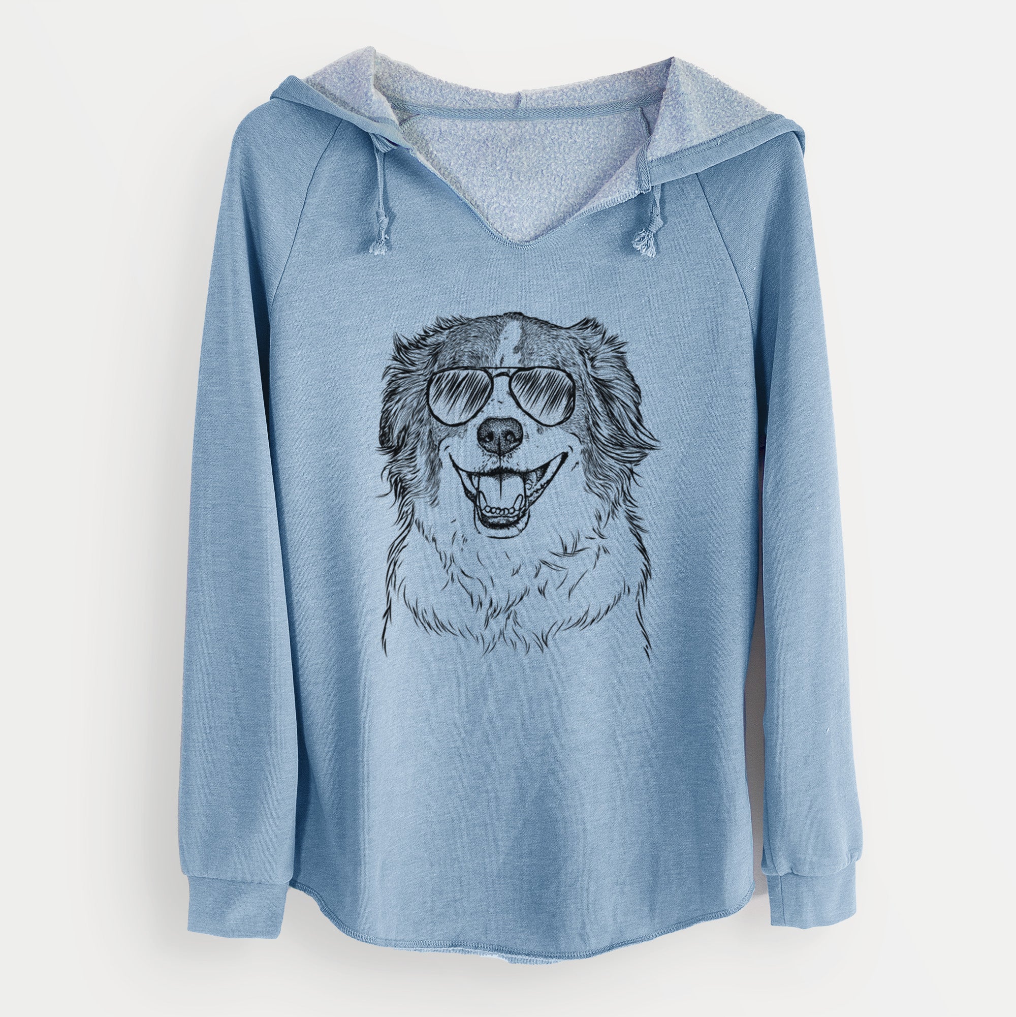 Aviator Belle the Australian Shepherd Mix - Cali Wave Hooded Sweatshirt