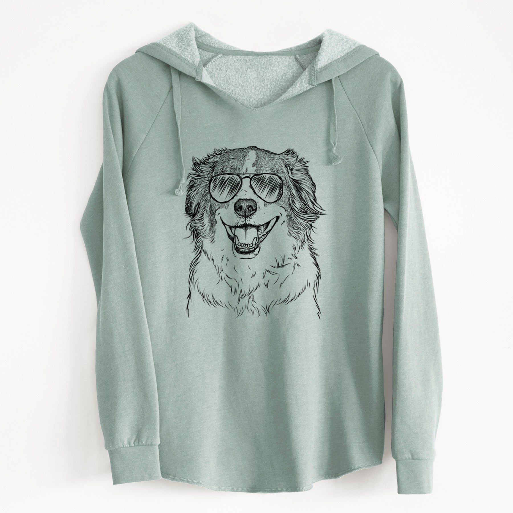 Aviator Belle the Australian Shepherd Mix - Cali Wave Hooded Sweatshirt