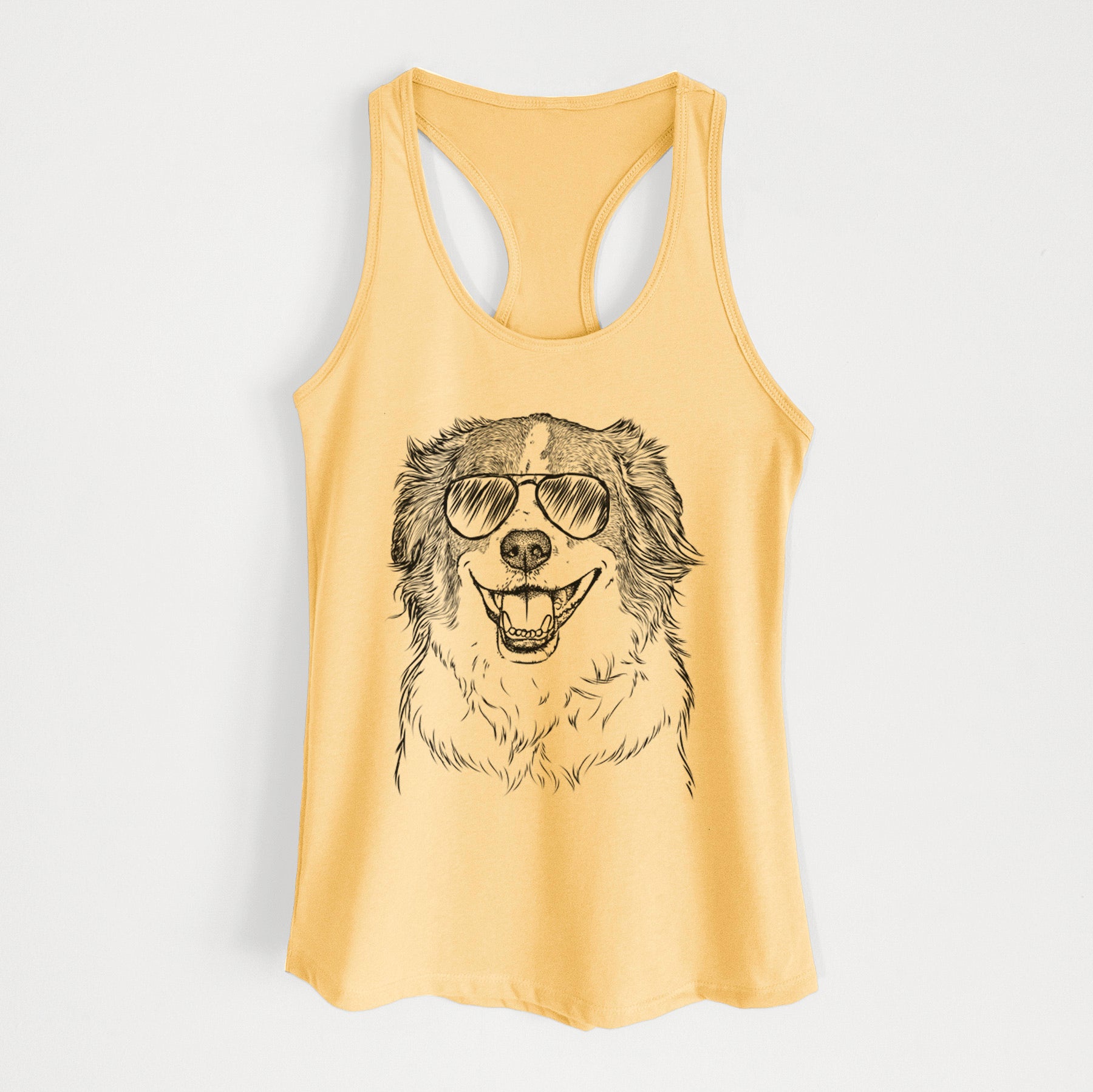 Belle the Australian Shepherd Mix - Women's Racerback Tanktop