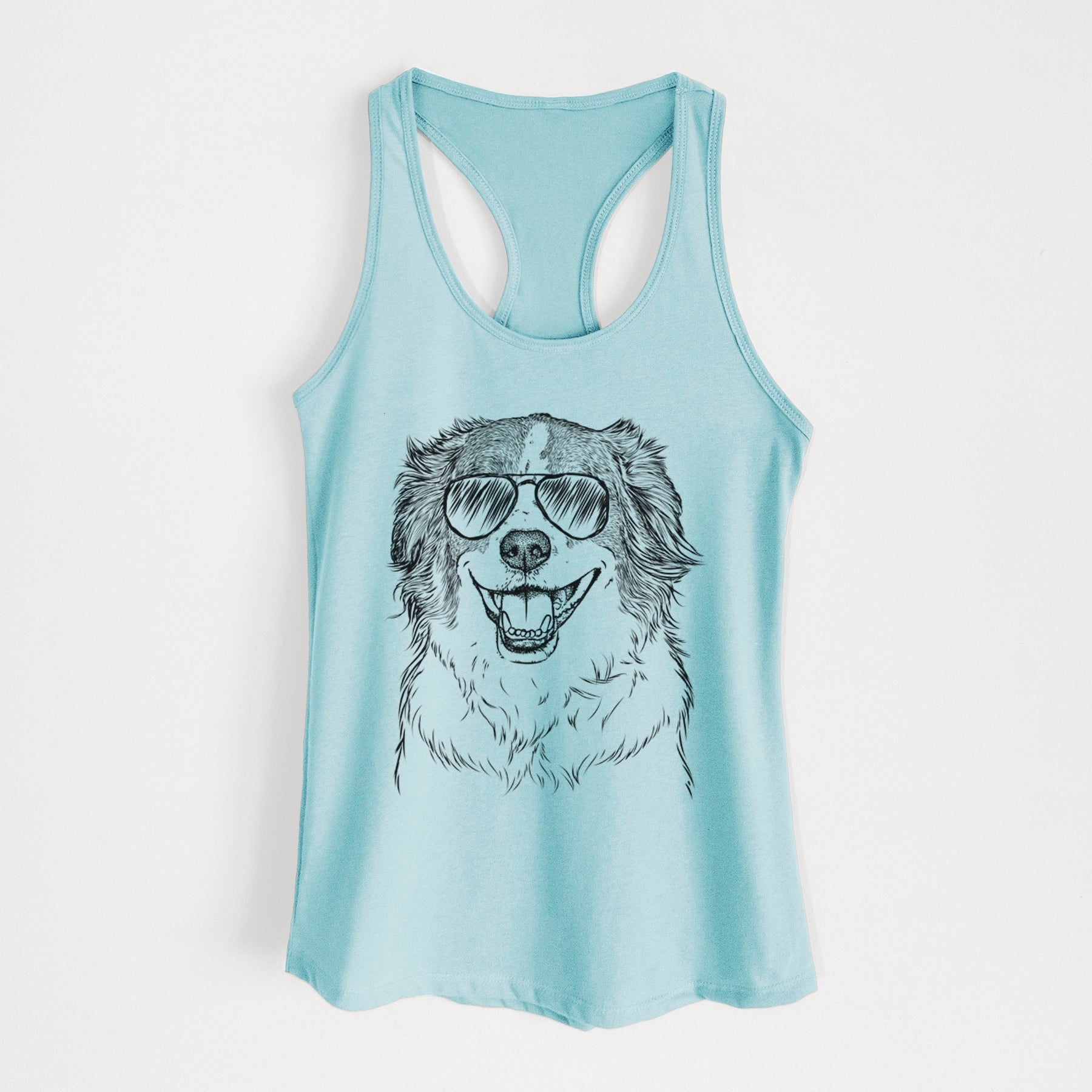 Belle the Australian Shepherd Mix - Women's Racerback Tanktop