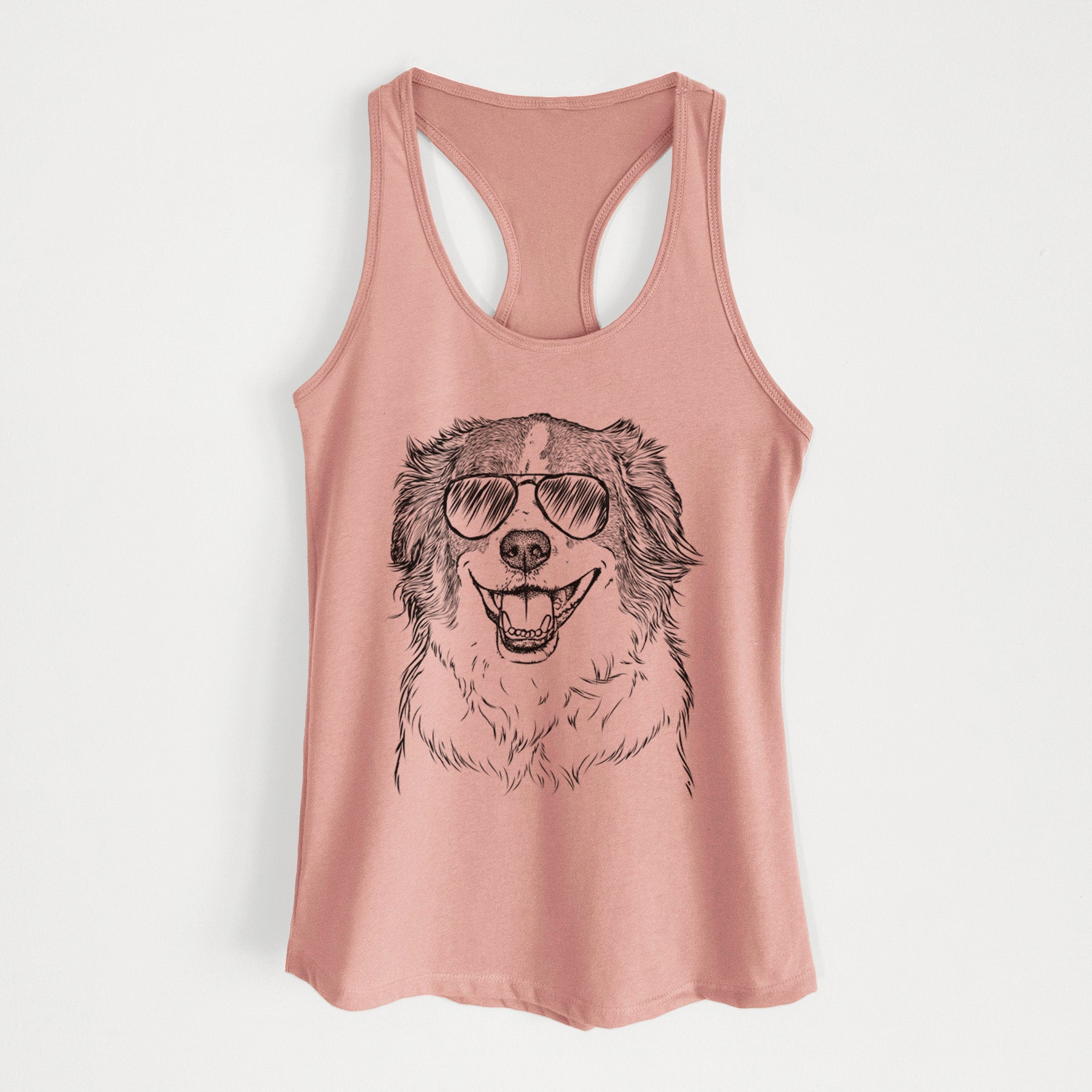 Belle the Australian Shepherd Mix - Women's Racerback Tanktop