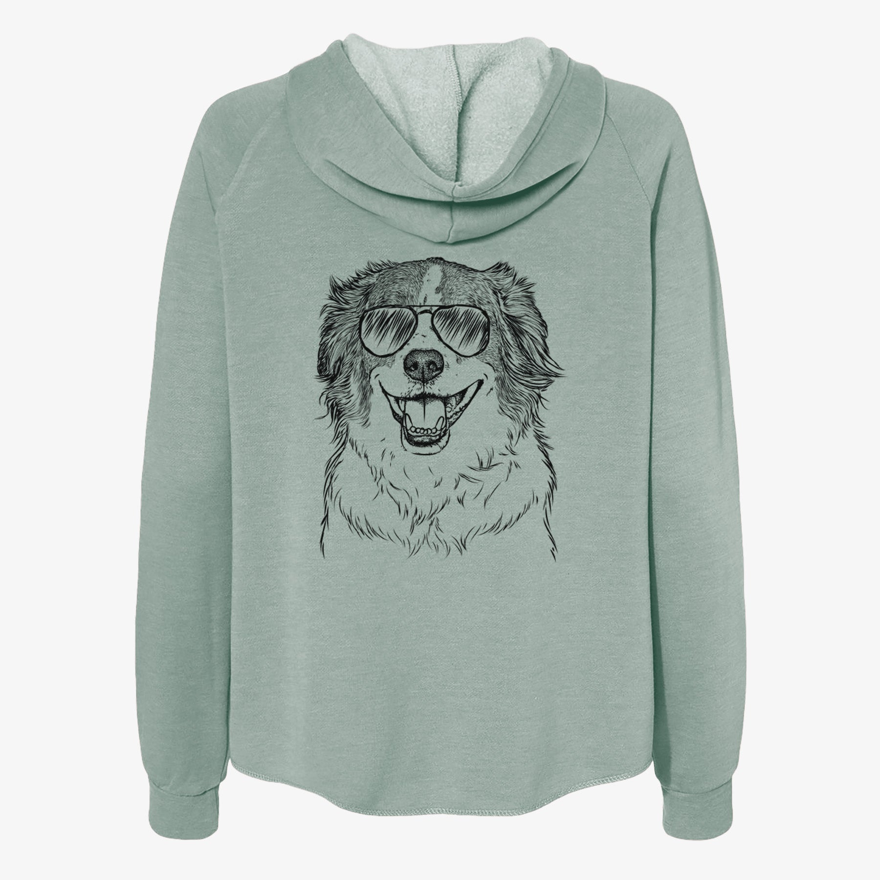 Belle the Australian Shepherd Mix - Women's Cali Wave Zip-Up Sweatshirt