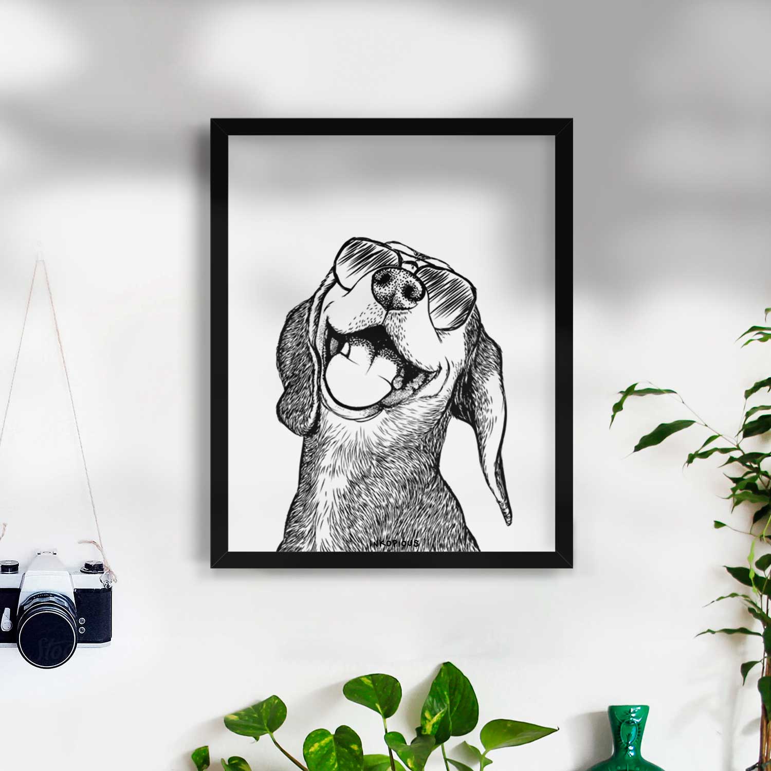 Belle the Hound Mix Art Print