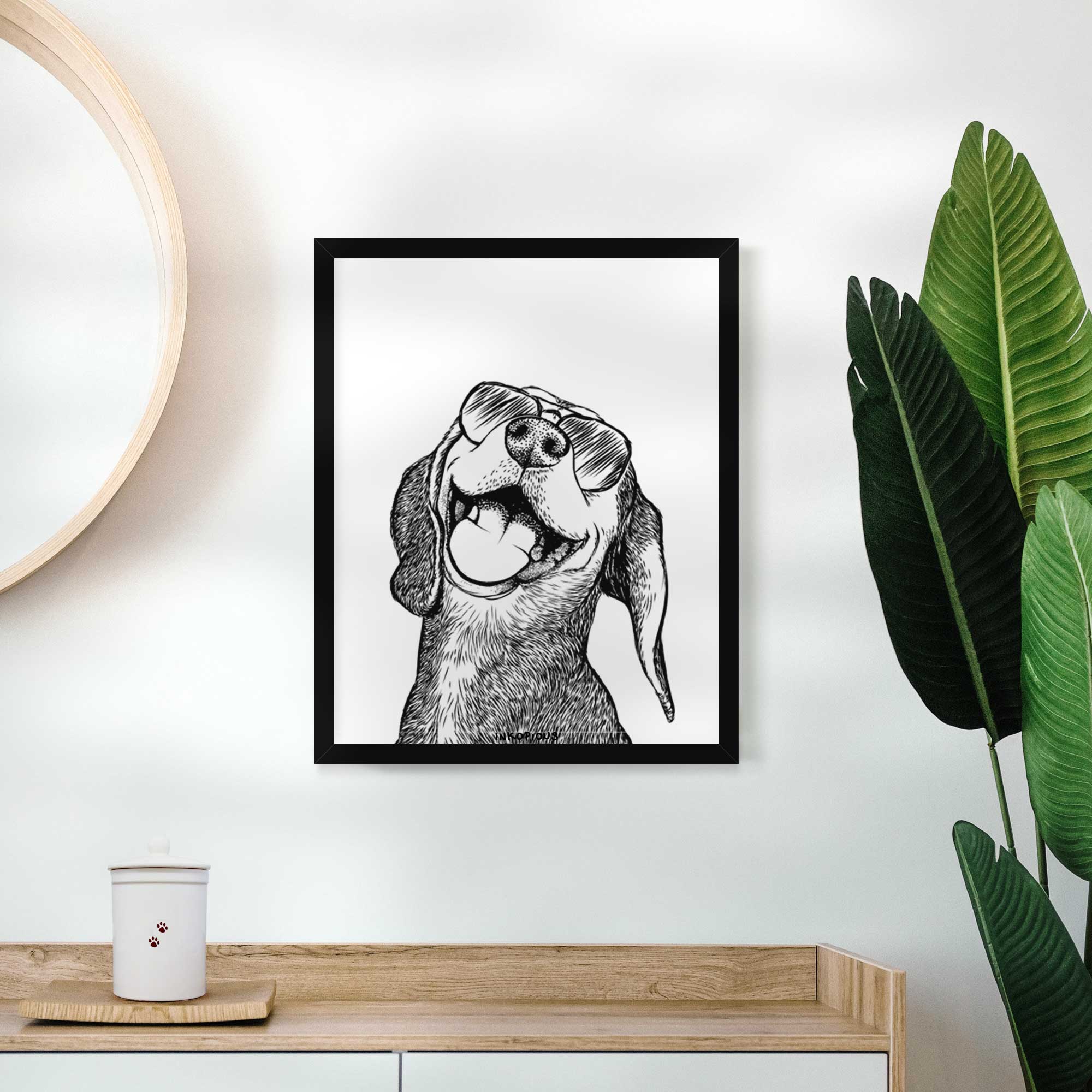 Belle the Hound Mix Art Print