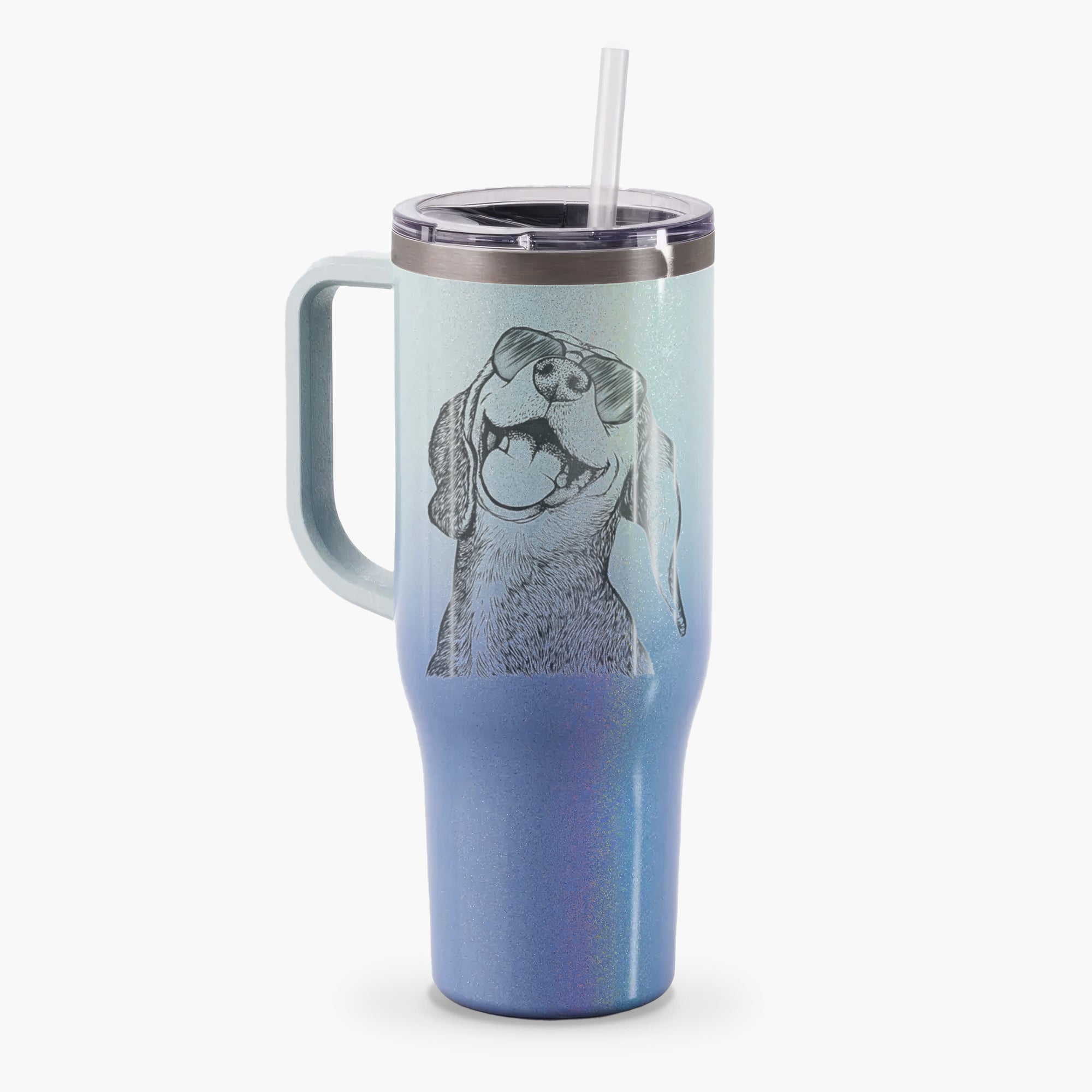 Belle the Hound Mix - 40oz Tumbler with Handle