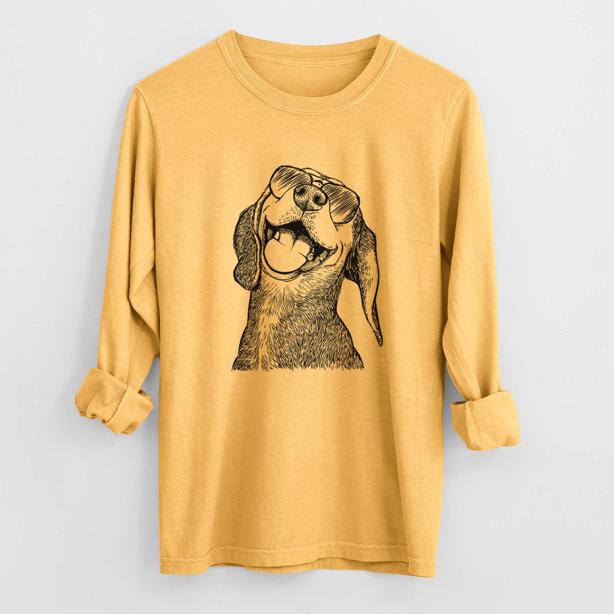 Aviators Belle the Hound Mix - Heavyweight 100% Cotton Long Sleeve