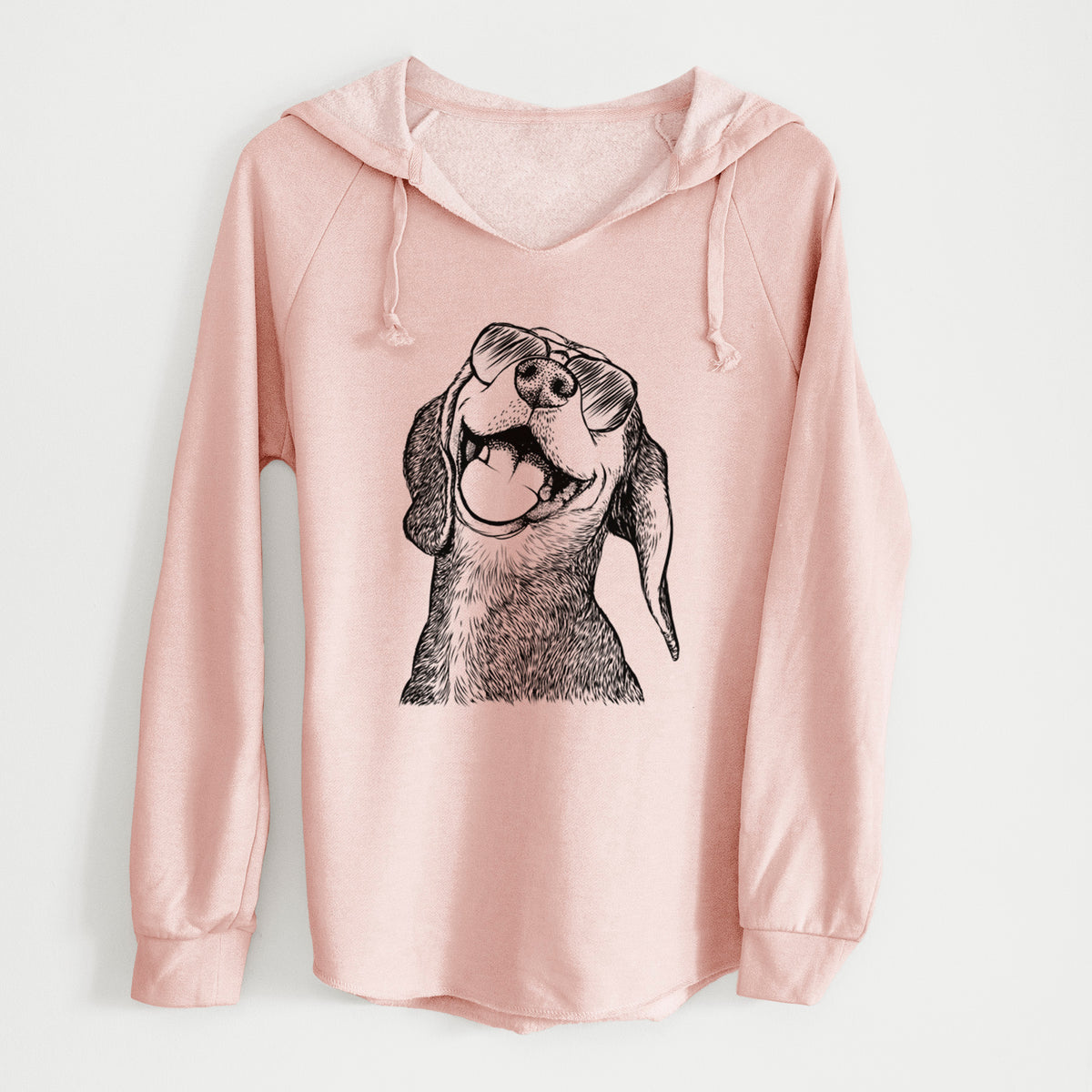 Aviator Belle the Hound Mix - Cali Wave Hooded Sweatshirt