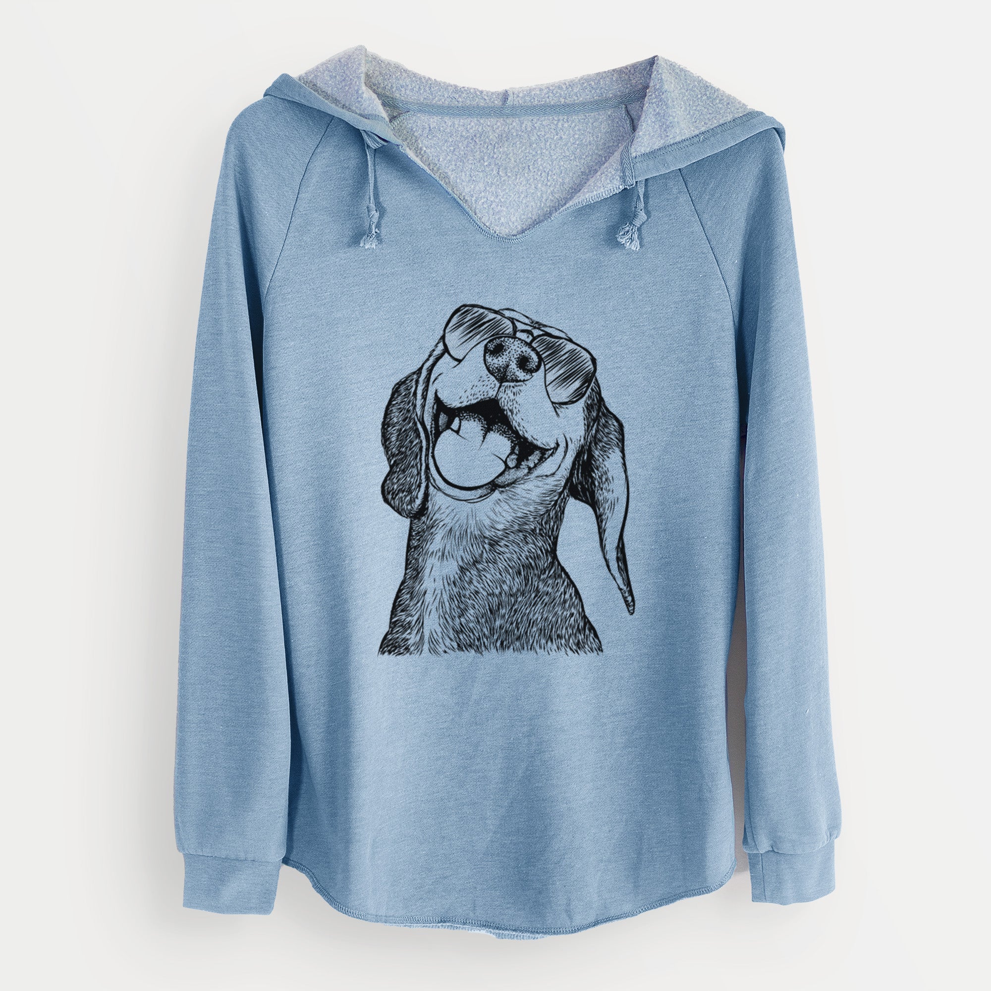 Aviator Belle the Hound Mix - Cali Wave Hooded Sweatshirt