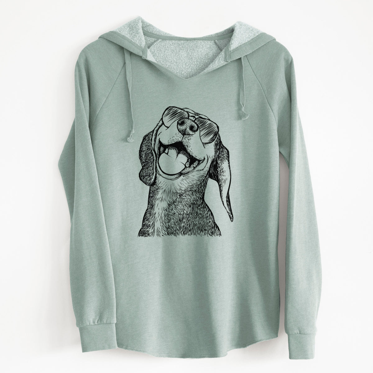 Aviator Belle the Hound Mix - Cali Wave Hooded Sweatshirt