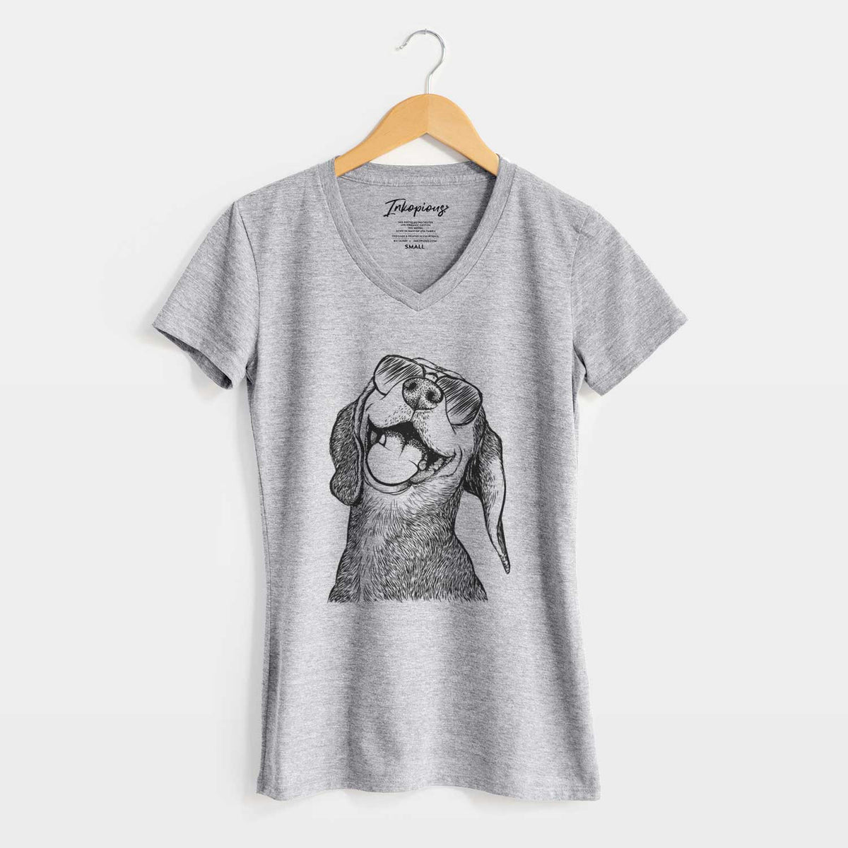 Aviator Belle the Hound Mix - Women's V-neck Shirt