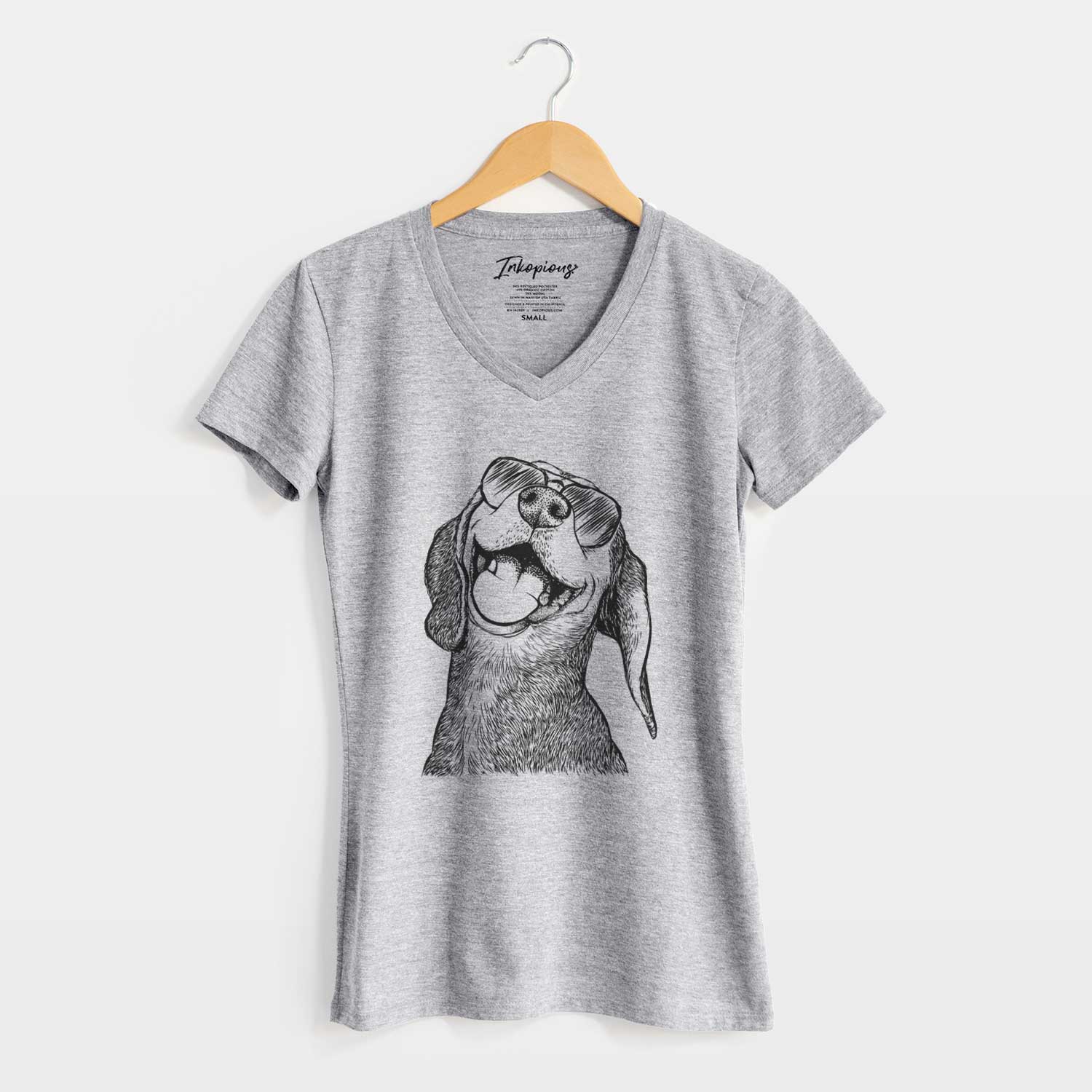 Aviator Belle the Hound Mix - Women's V-neck Shirt