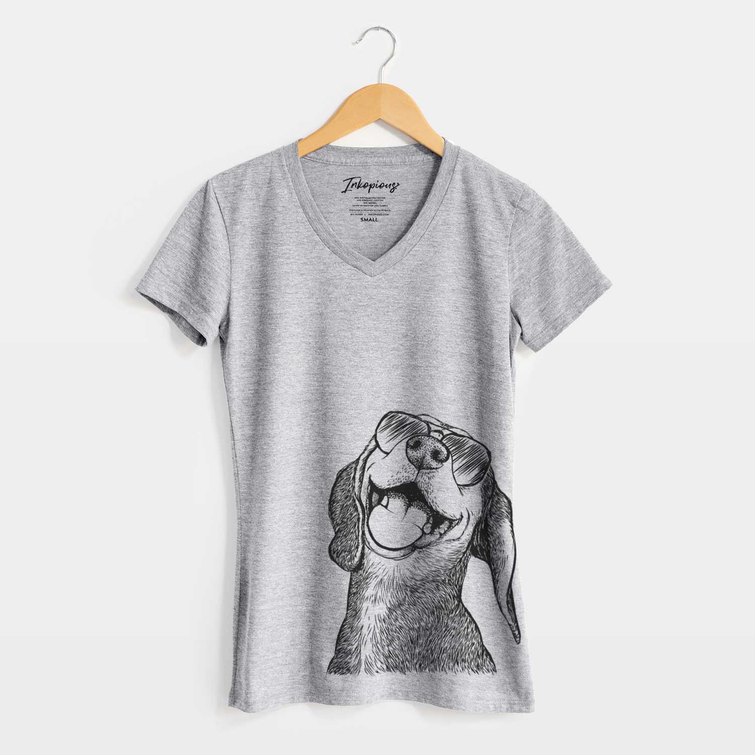 Aviator Belle the Hound Mix - Women's V-neck Shirt