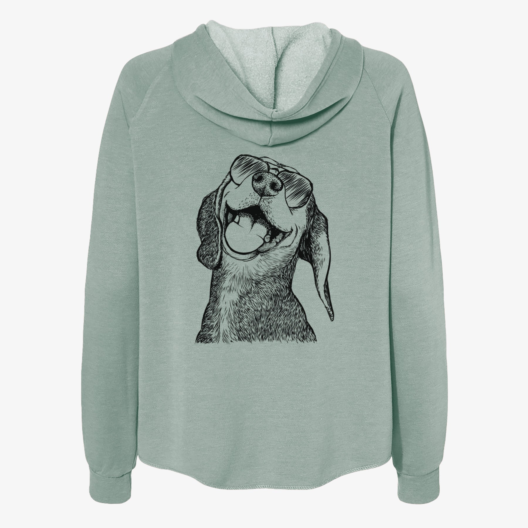 Belle the Hound Mix - Women's Cali Wave Zip-Up Sweatshirt