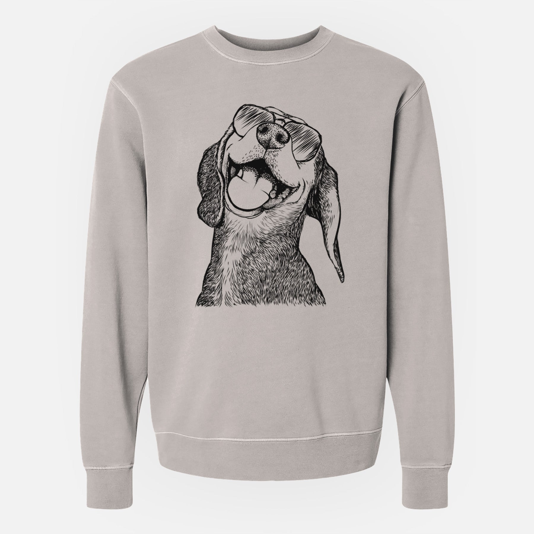 Aviator Belle the Hound Mix - Unisex Pigment Dyed Crew Sweatshirt