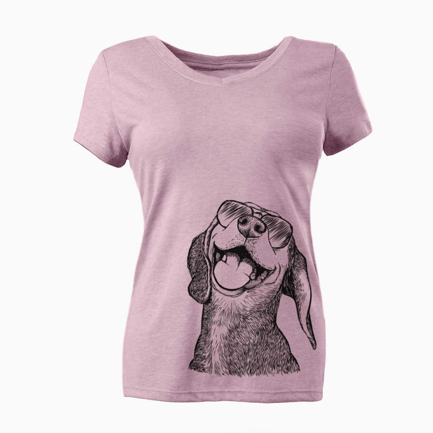 Aviator Belle the Hound Mix - Women's V-neck Shirt