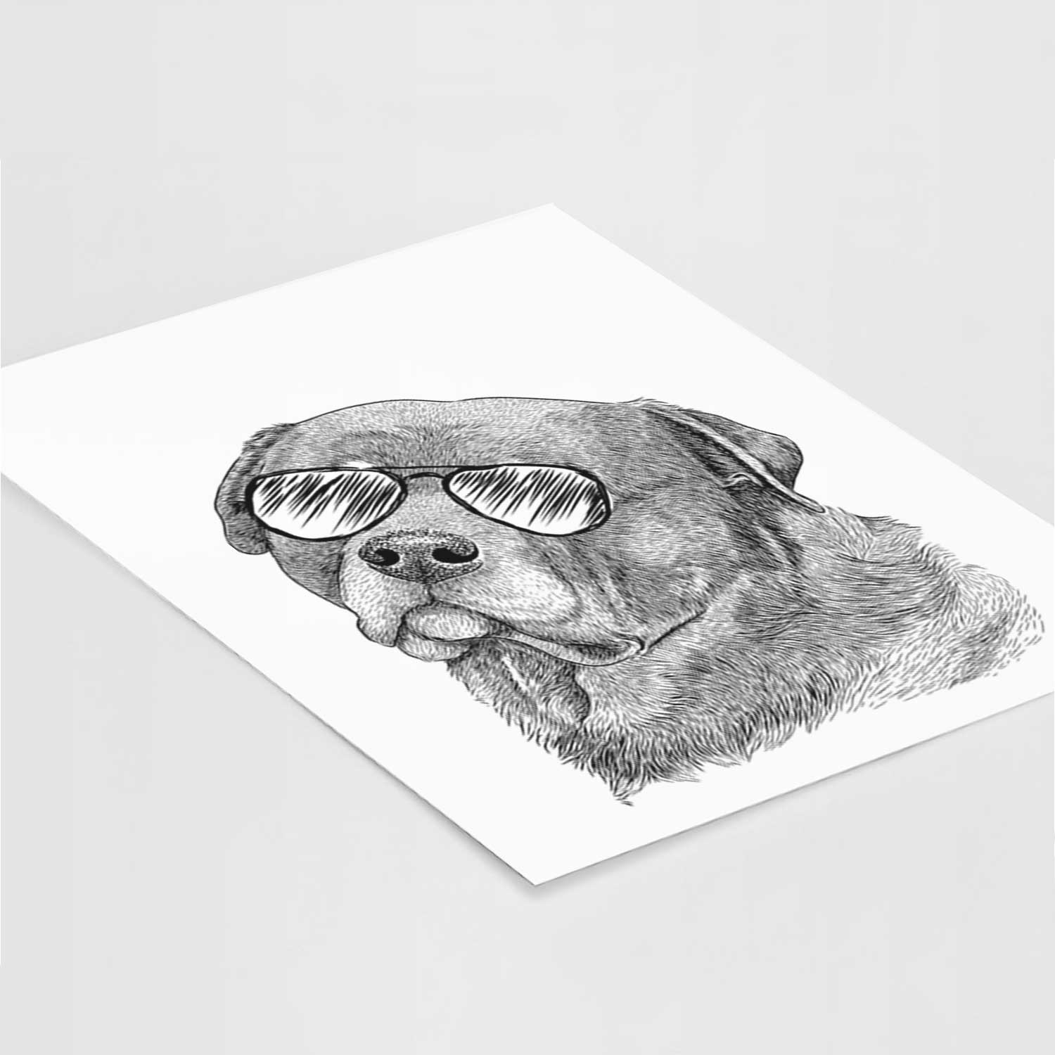 Bender the Rottweiler Art Print