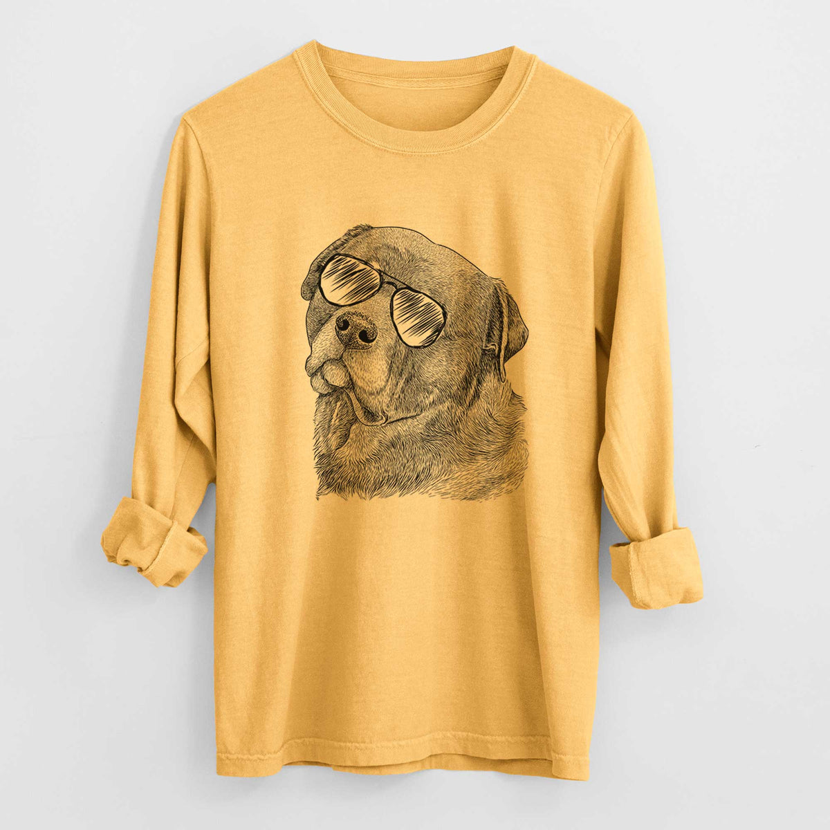 Aviators Bender the Rottweiler - Heavyweight 100% Cotton Long Sleeve