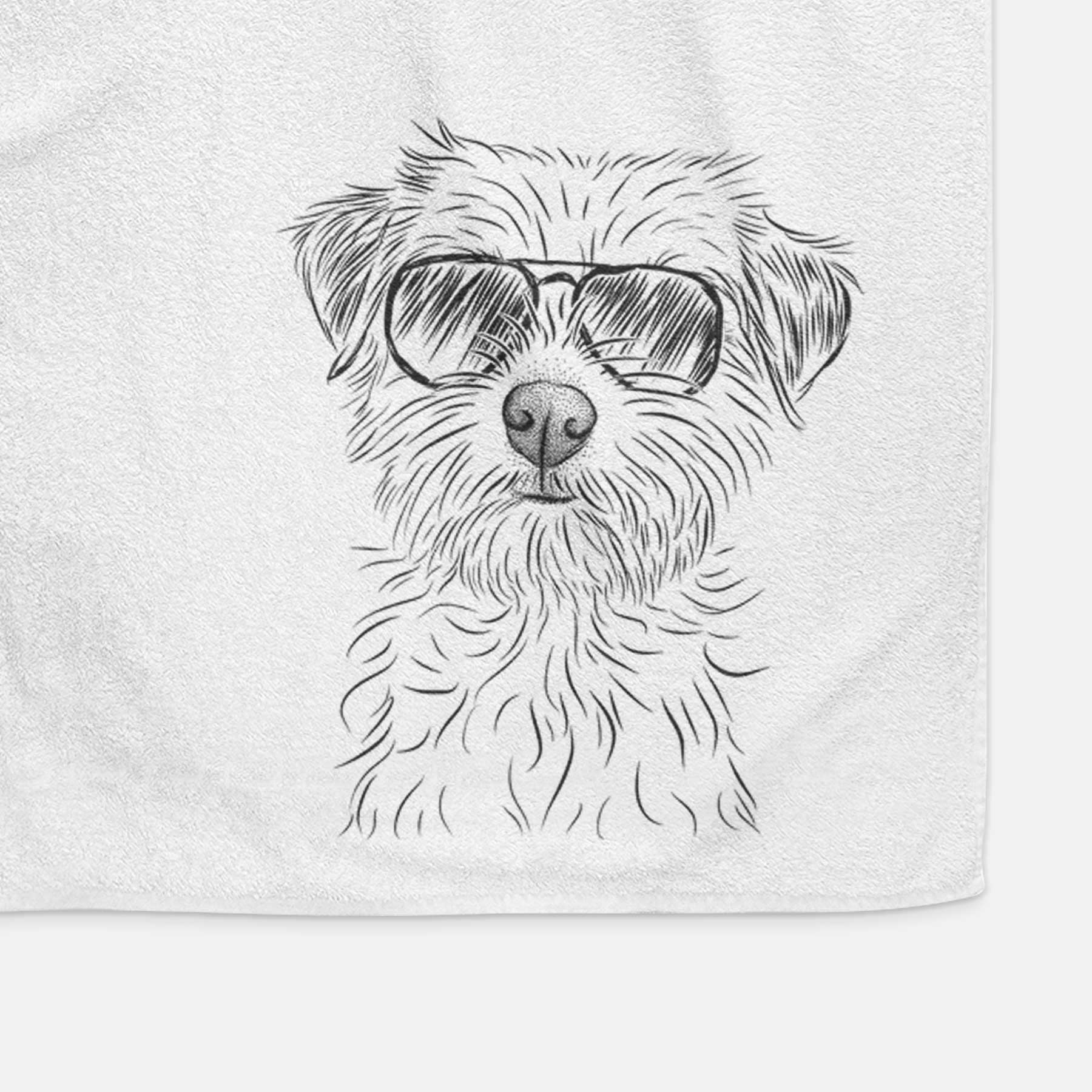 Benjamin the Border Terrier Decorative Hand Towel