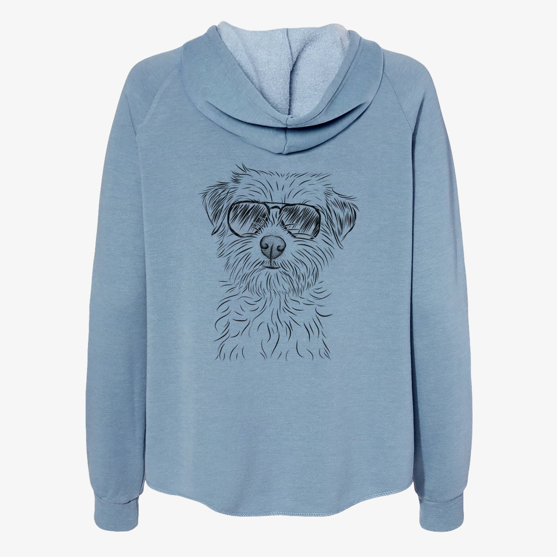 Benjamin the Border Terrier - Women's Cali Wave Zip-Up Sweatshirt