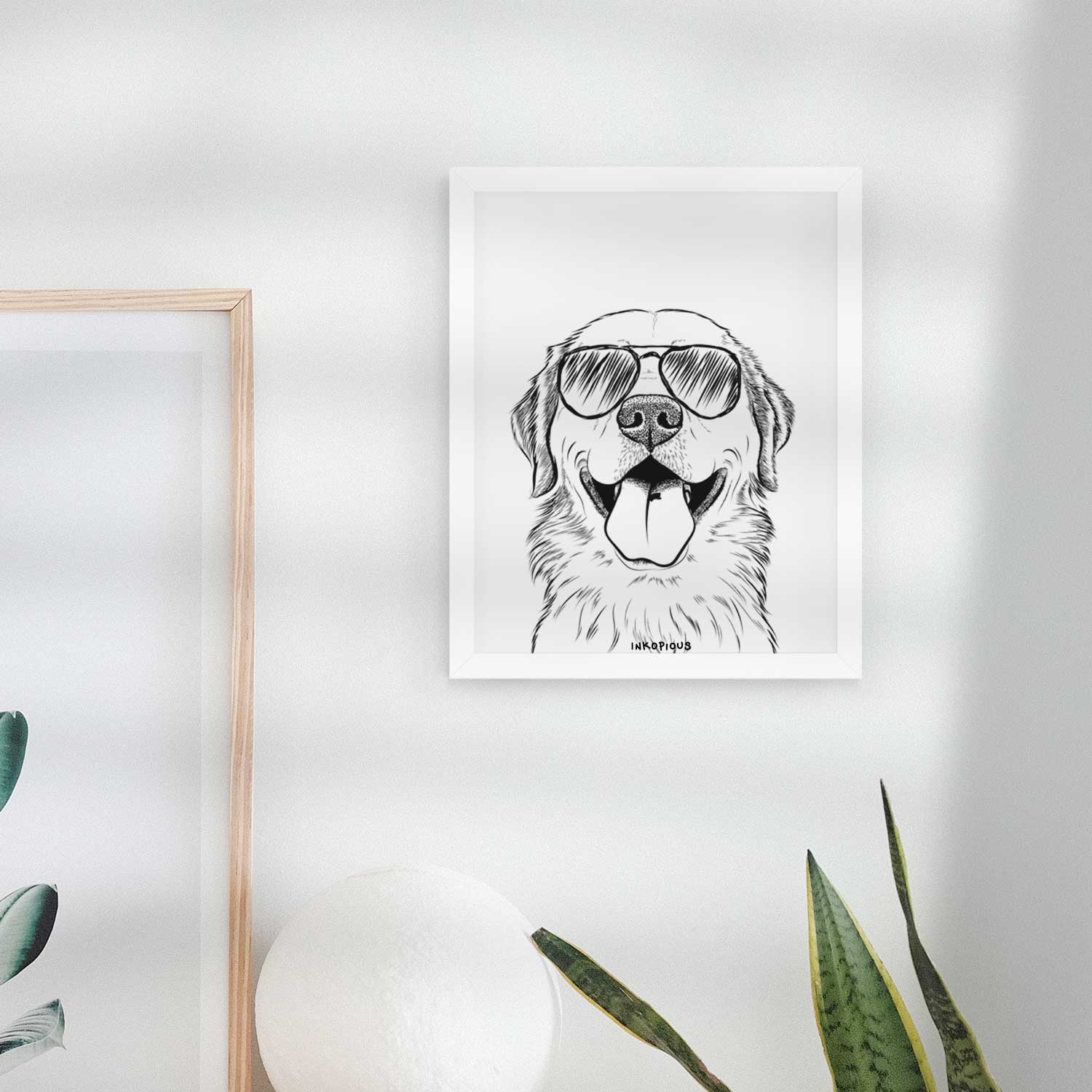 Bennett the Golden Retriever Art Print