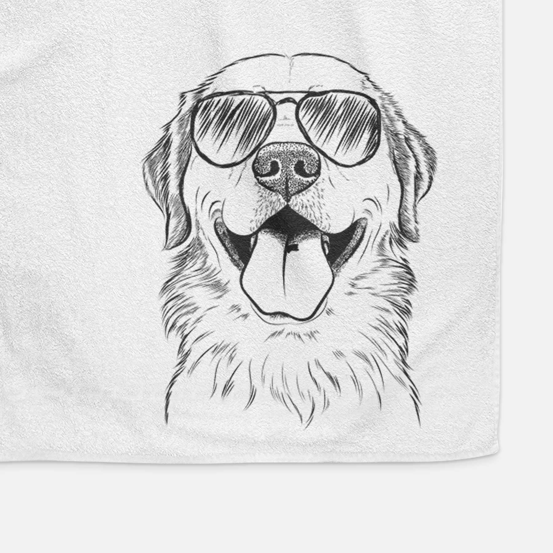 Bennett the Golden Retriever Decorative Hand Towel