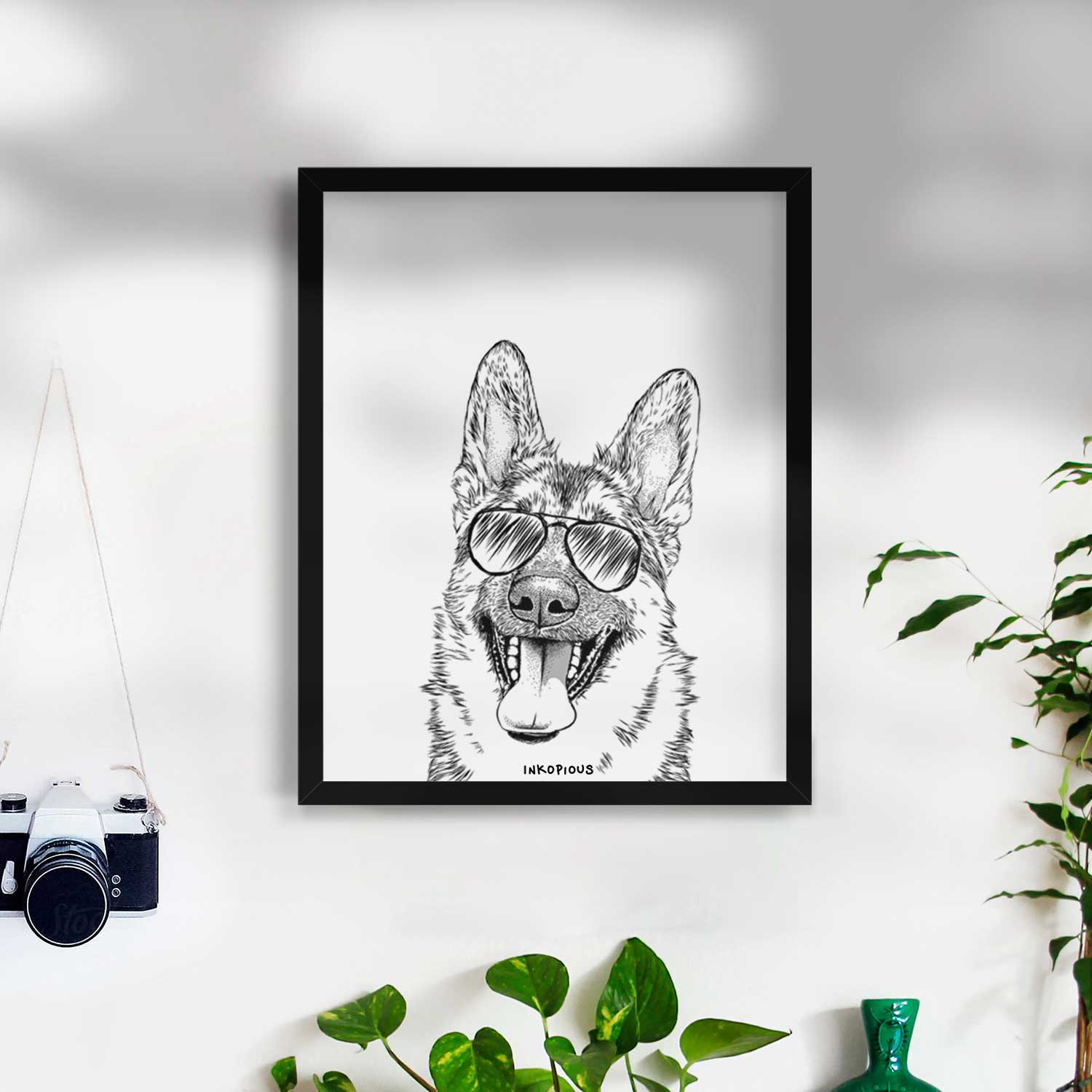 Benson the German Shepherd Art Print