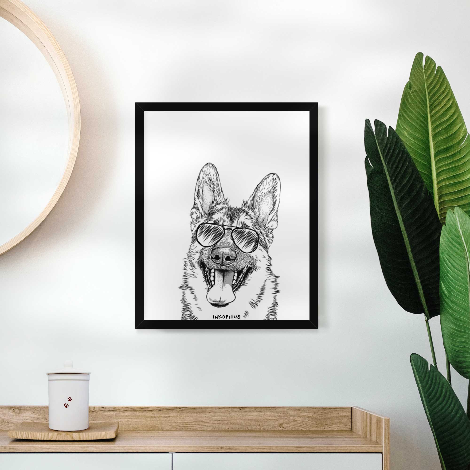 Benson the German Shepherd Art Print