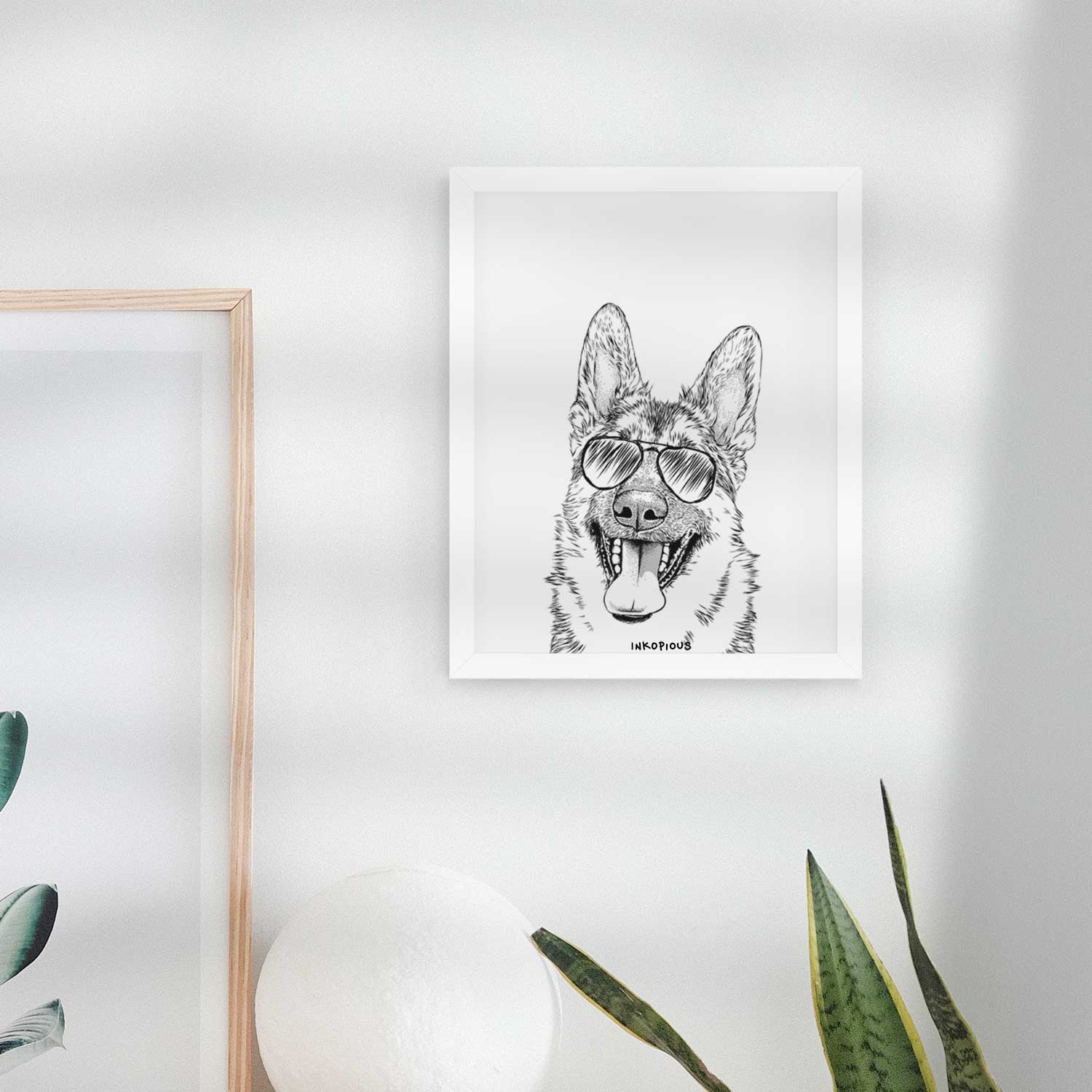 Benson the German Shepherd Art Print