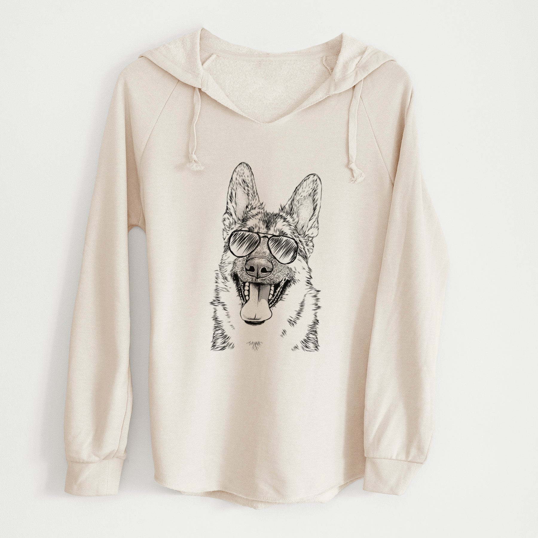 Aviator Benson the German Shepherd - Cali Wave Hooded Sweatshirt